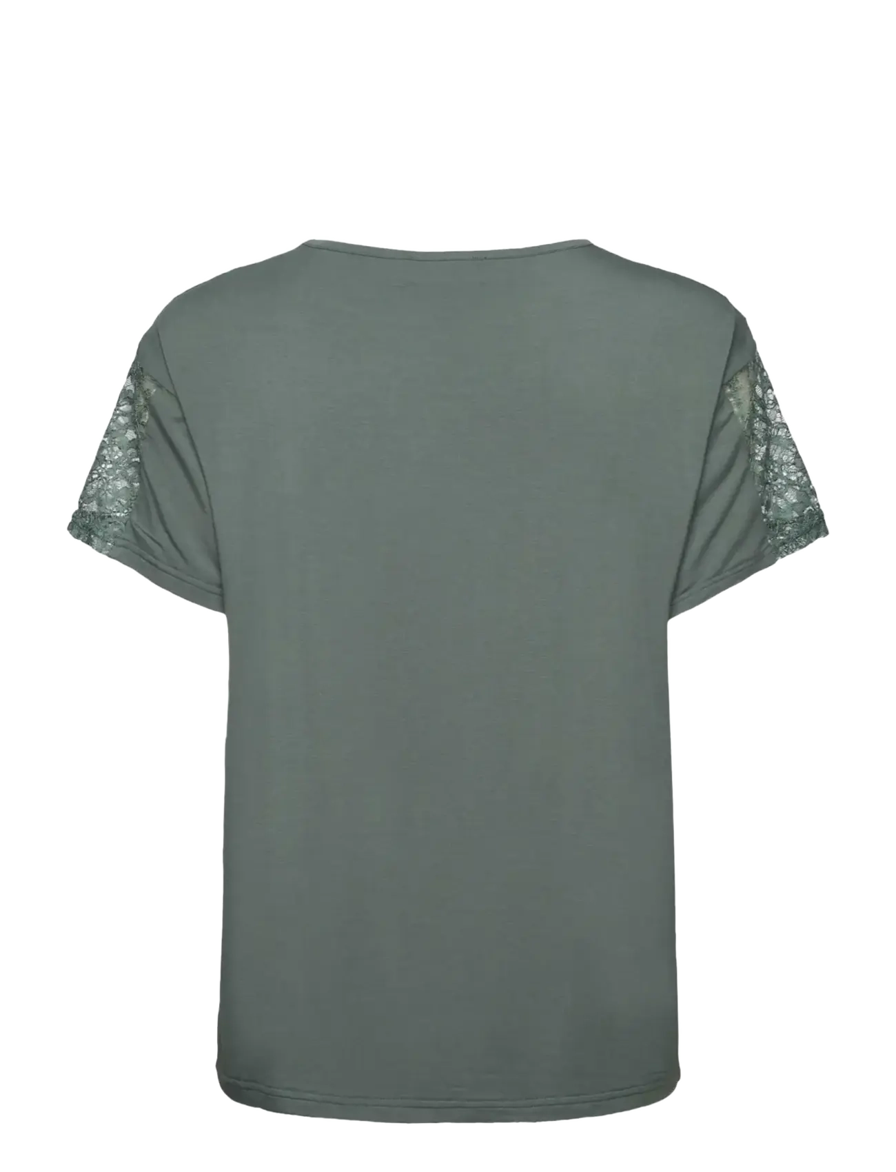 Rosemunde - RWBiarritz SS Lace T-shirt - t-shirts - balsam green - 1