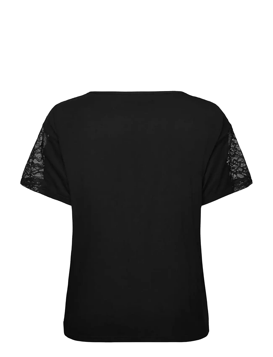 Rosemunde - RWBiarritz SS Lace T-shirt - black - 1