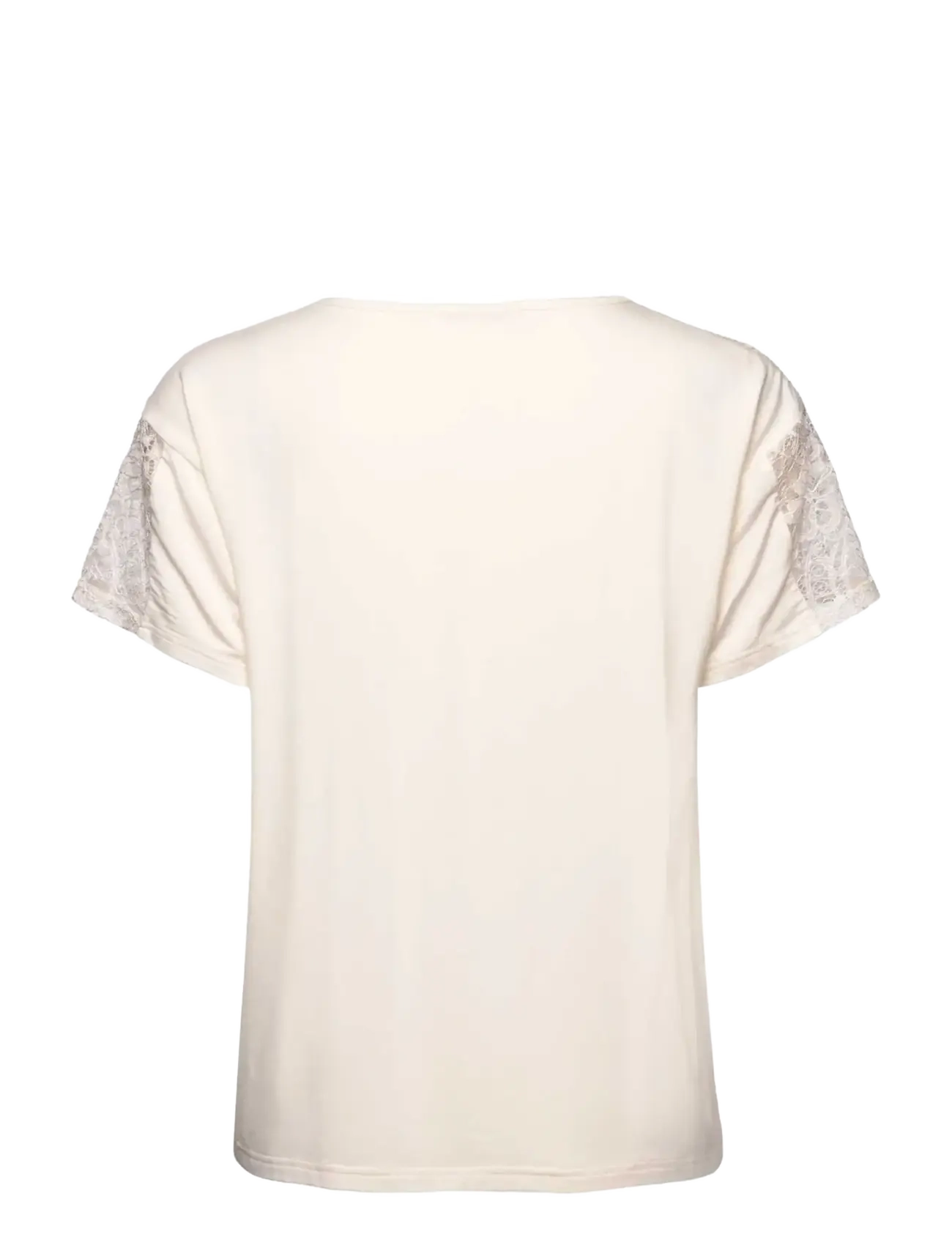 Rosemunde - RWBiarritz SS Lace T-shirt - t-shirts - ivory - 1