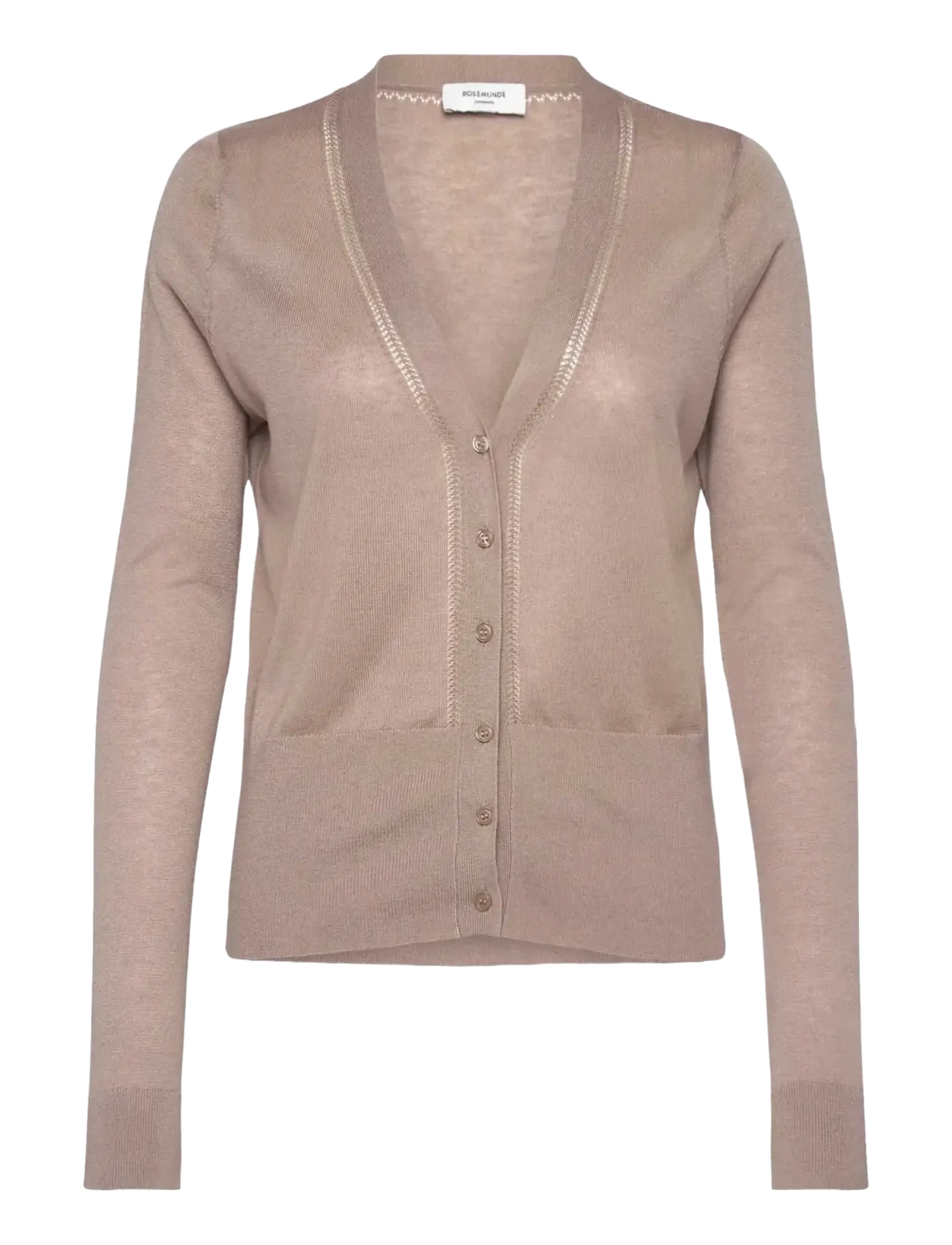 Rosemunde RWSamira Silk LS Cardigan - Strickmode - MOCHA MERINGUE / beige