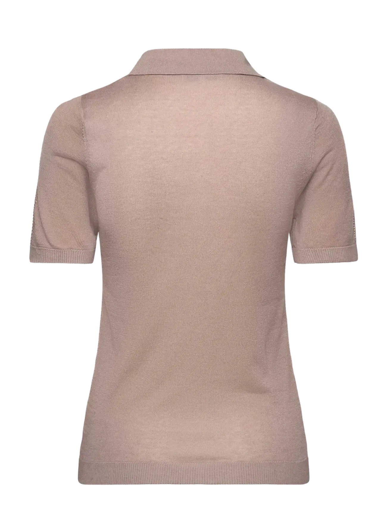 Rosemunde - RWSamira Silk SS Polo Pullover - sviitrid - mocha meringue - 1