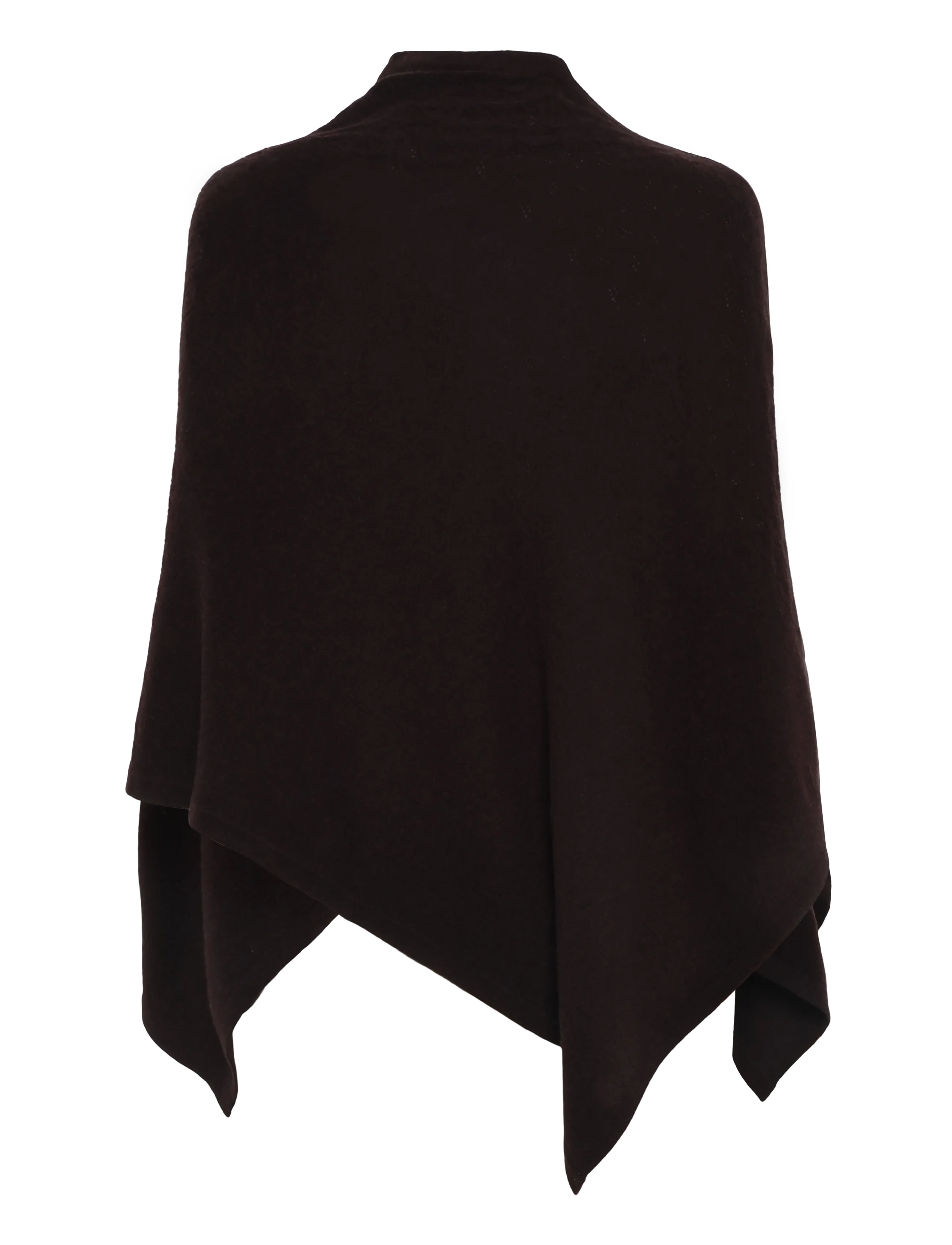 Rosemunde - RWLaica Cashmere Pointelle Poncho - kashmir - ganache - 1