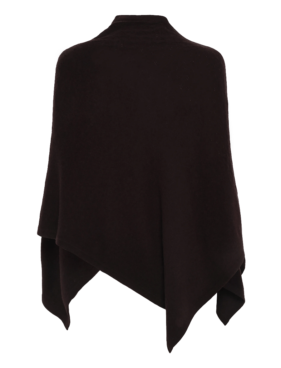 Rosemunde - RWLaica Cashmere Pointelle Poncho - cashmere - ganache - 1