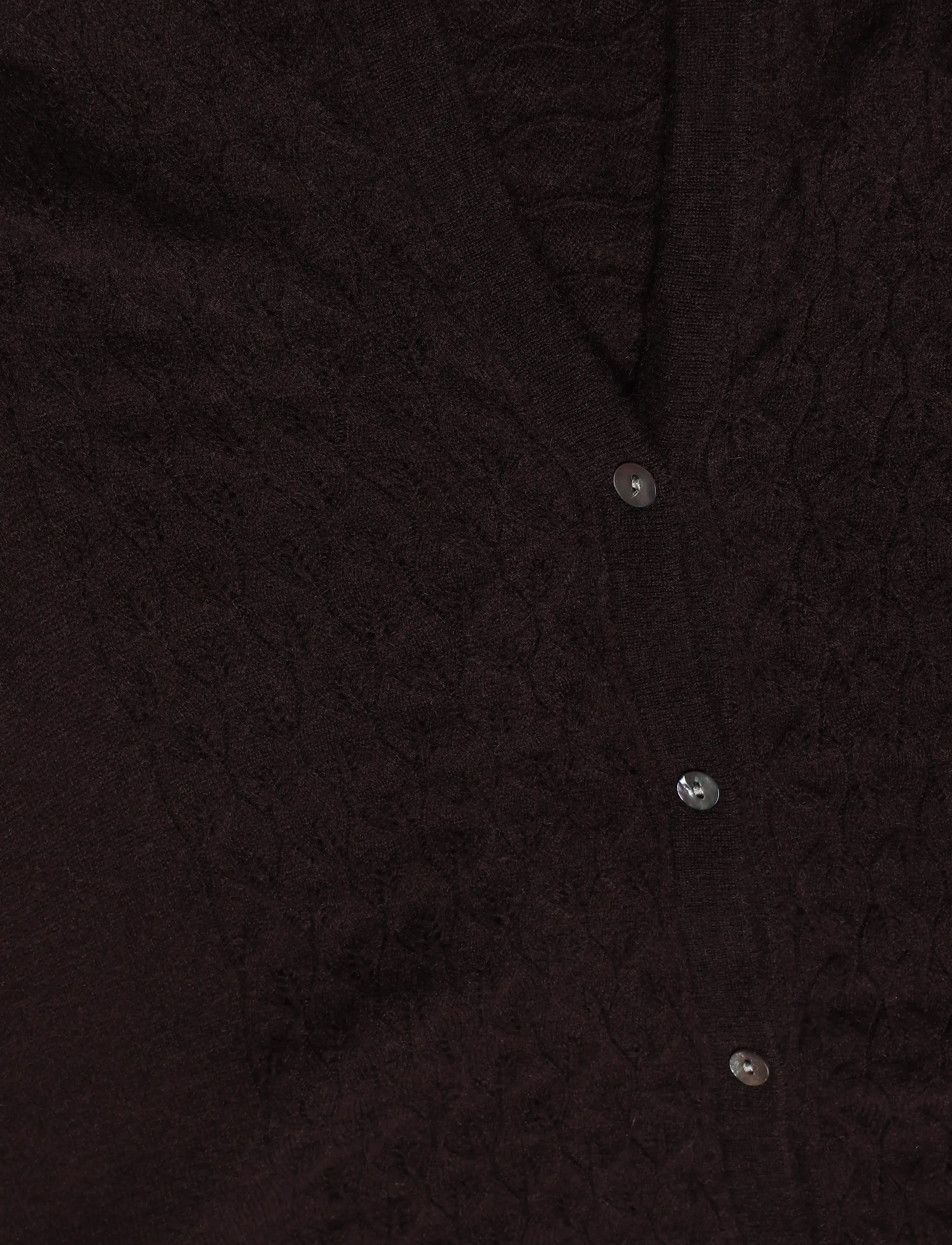 Rosemunde - RWLaica Cashmere Pointelle Poncho - kashmir - ganache - 2