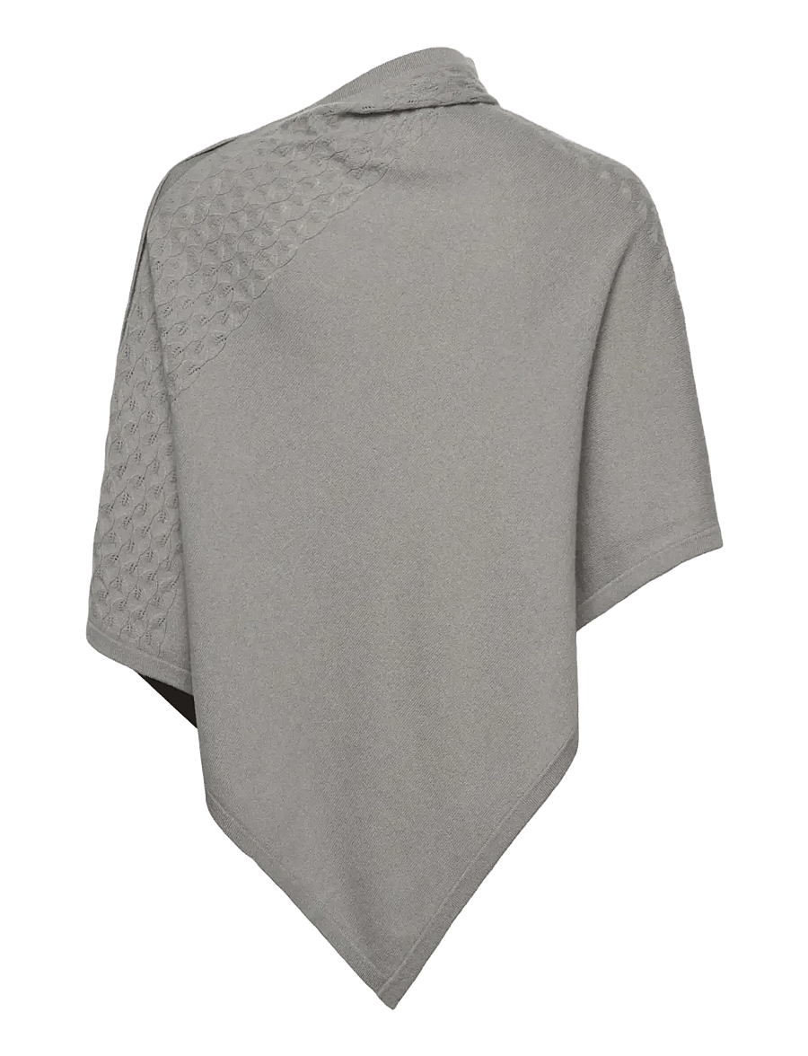Rosemunde - RWLaica Cashmere Pointelle Poncho - kašmiir - gypsum - 1
