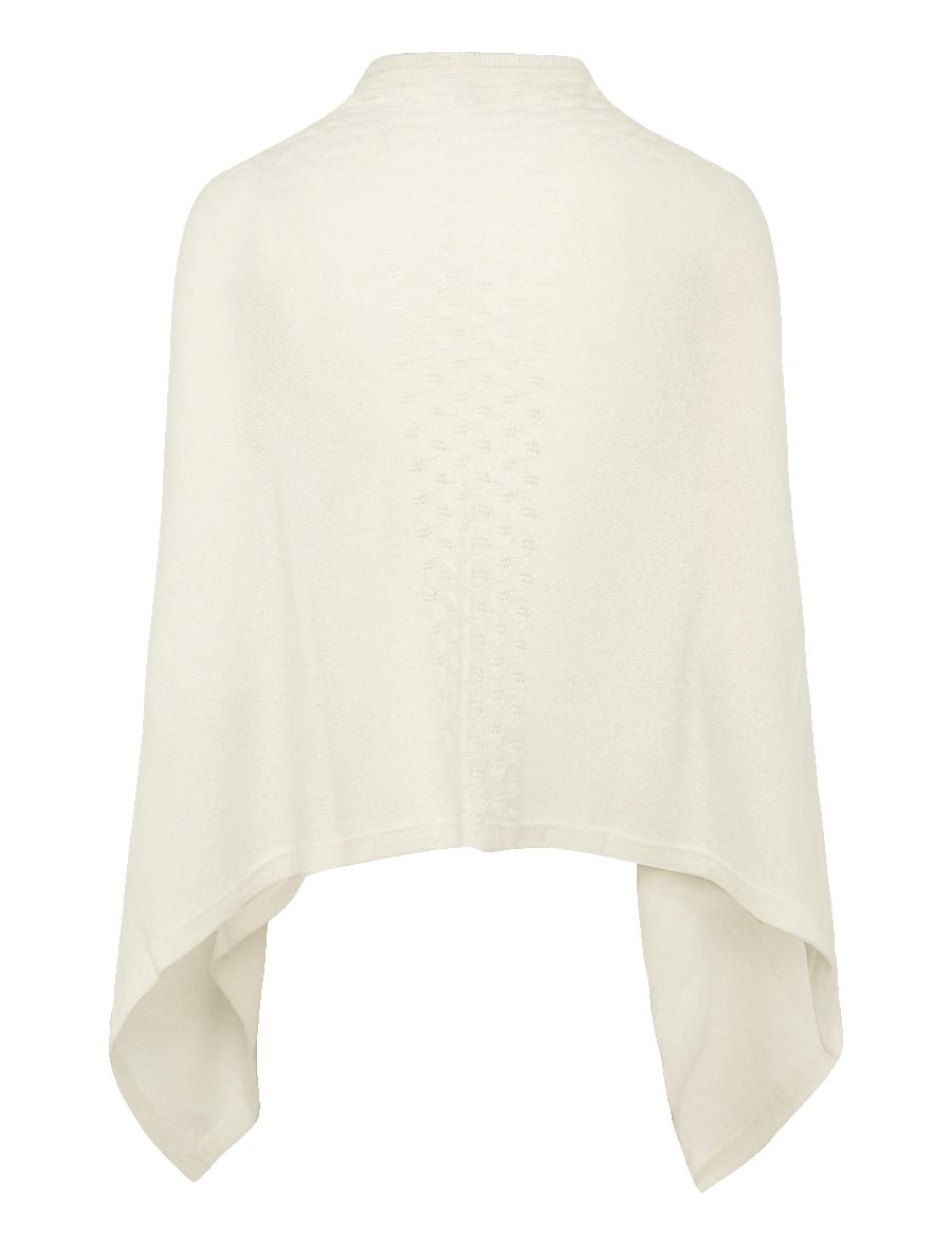 Rosemunde - RWLaica Cashmere Pointelle Poncho - kaschmir - ivory - 1