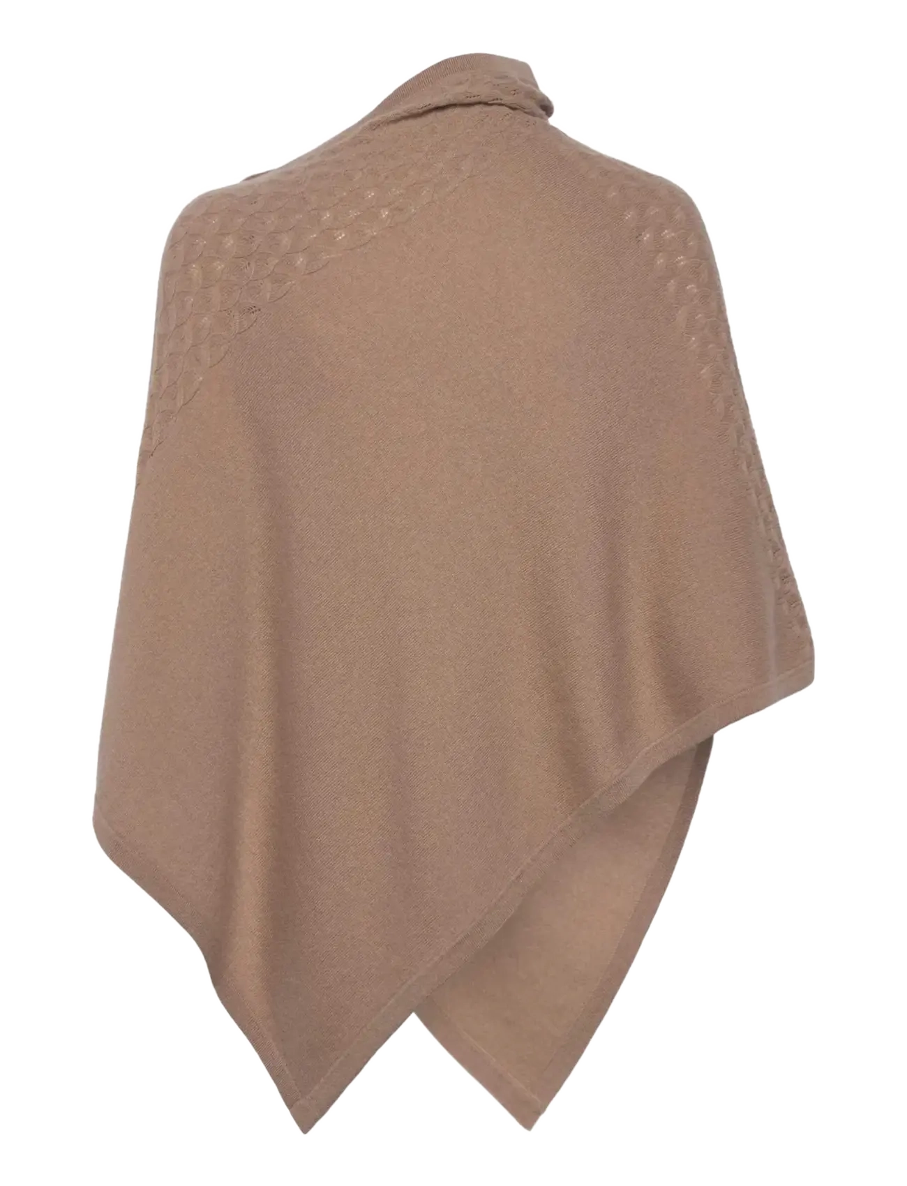 Rosemunde - RWLaica Cashmere Pointelle Poncho - mocha meringue - 2