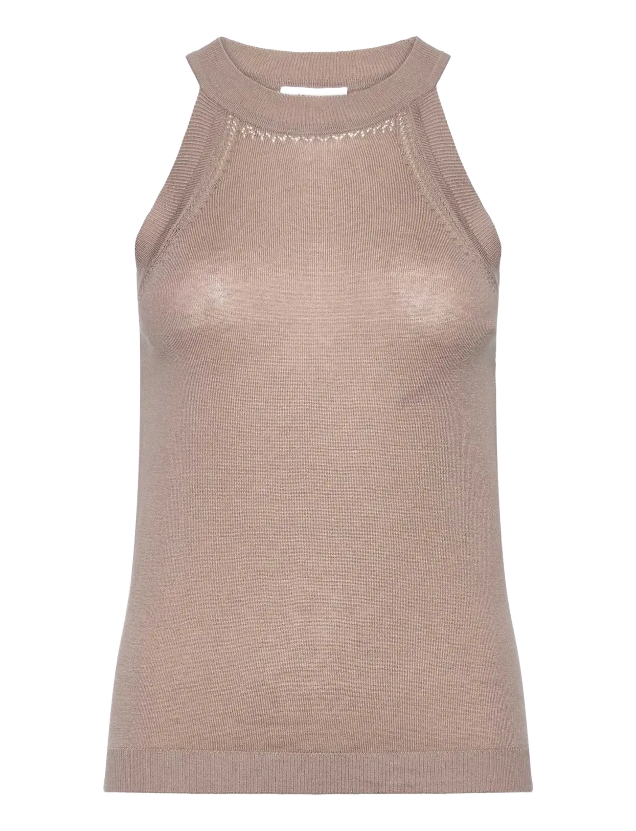 Rosemunde RWSamira Silk SL Top - T-shirts & Tops - MOCHA MERINGUE / beige