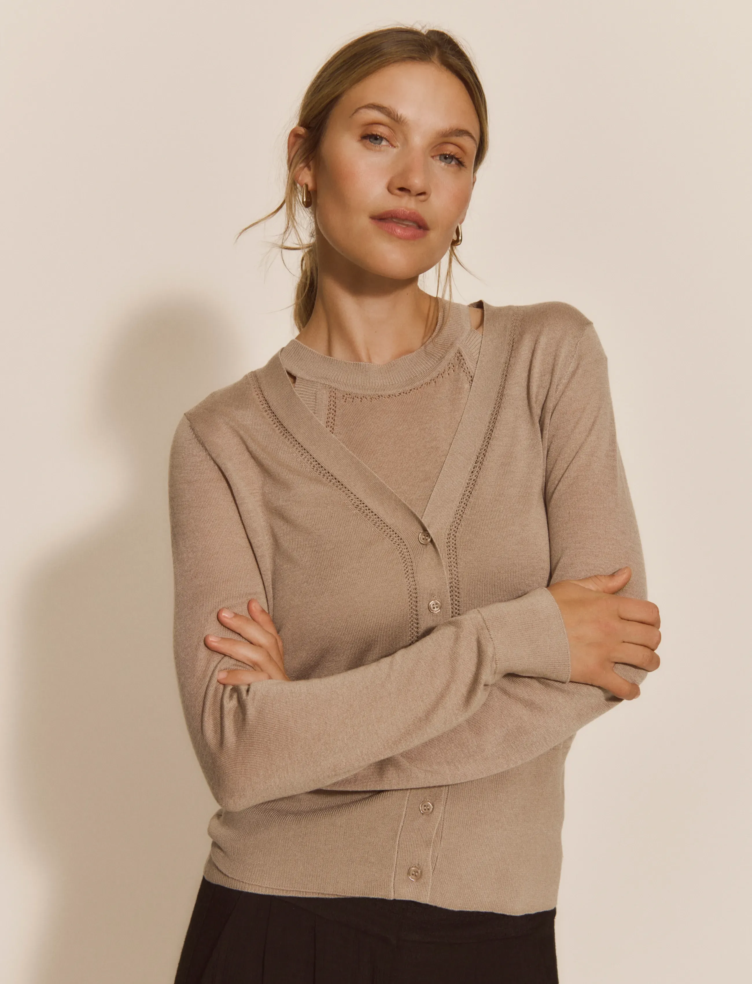 Rosemunde Rwsamira Silk Sl Top, M, T-shirts & Oberteile, Beige - Sleeveless, Frauen