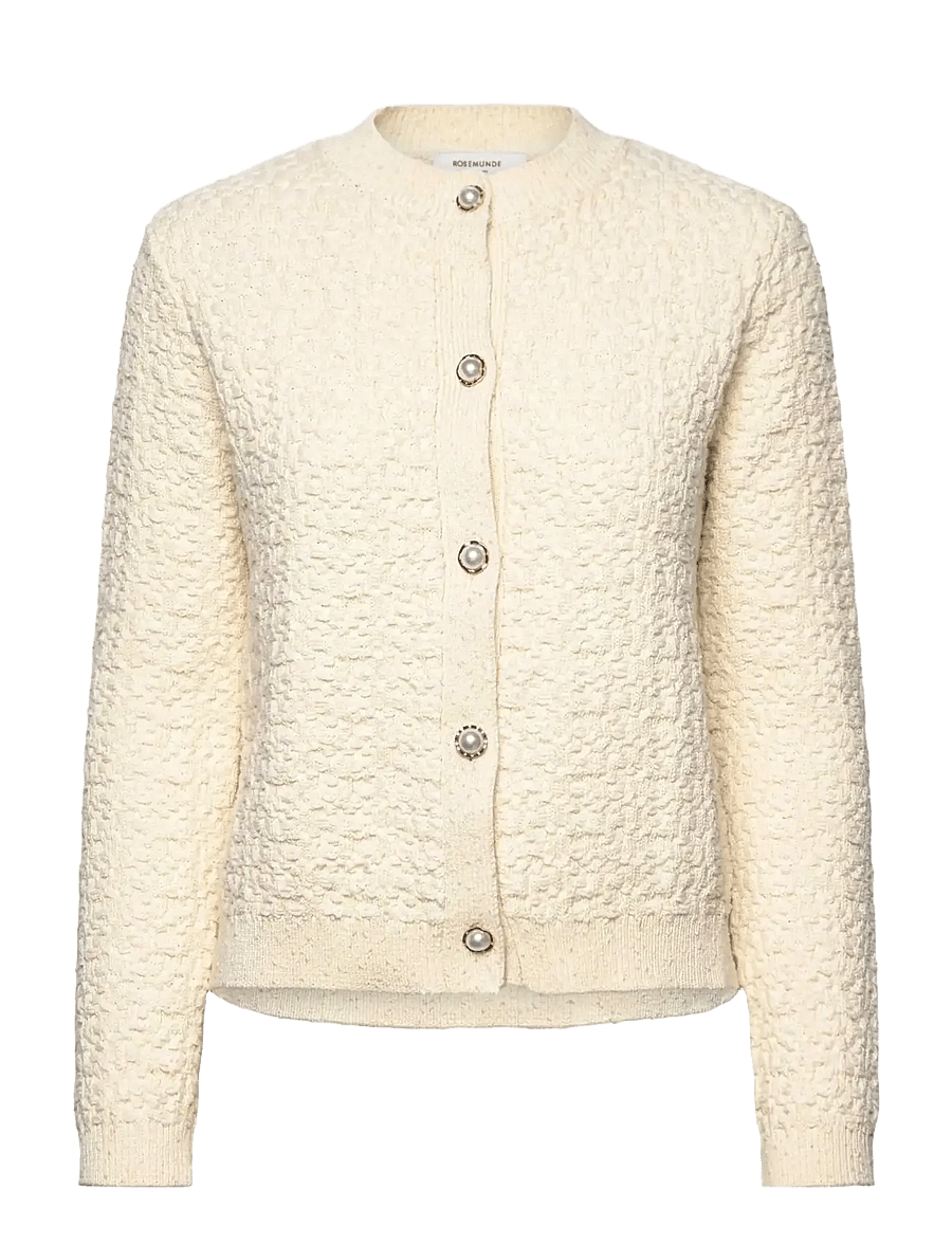 Rosemunde - RWNice LS Knit Jacket - kevadjoped - ivory - 0