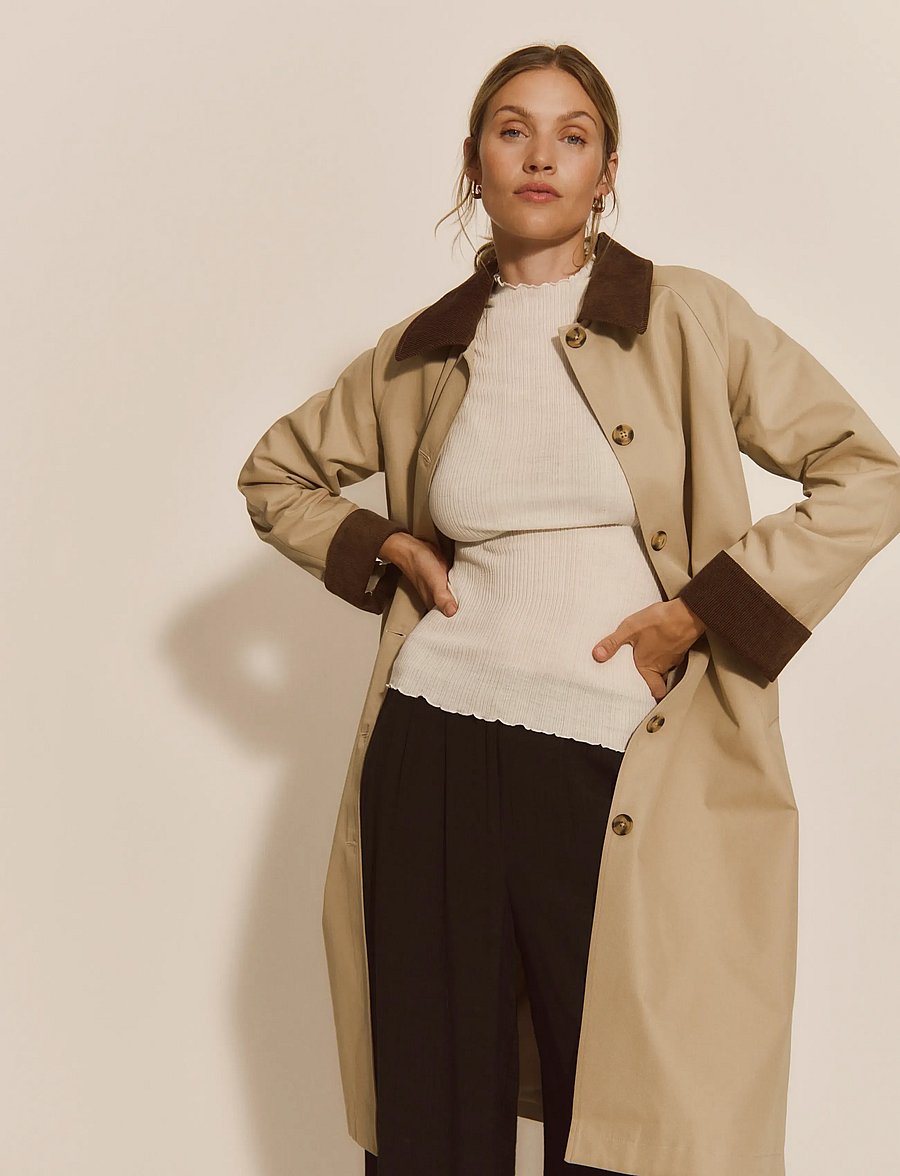 Rosemunde - RWDijon LS Long Mac Coat - regnjakker - beige - 0