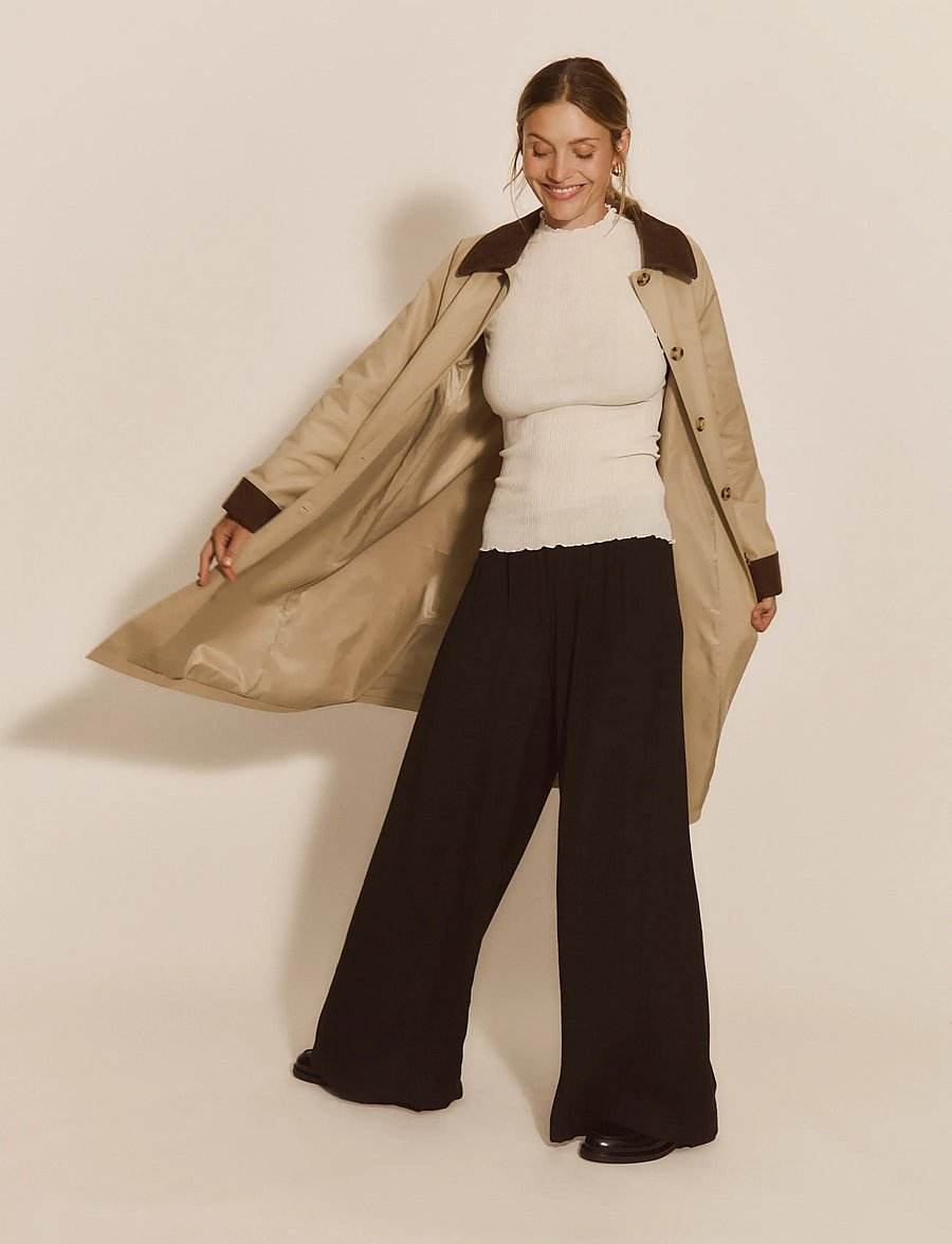 Rosemunde - RWDijon LS Long Mac Coat - regnjakker - beige - 3