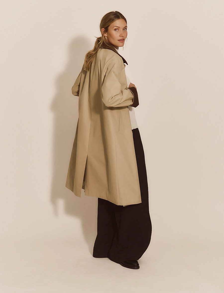 Rosemunde - RWDijon LS Long Mac Coat - regnjakker - beige - 4