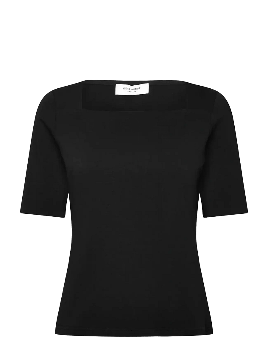 Rosemunde - RWNatali Organic Square 2/4 T-shirt - t-shirts - black - 0