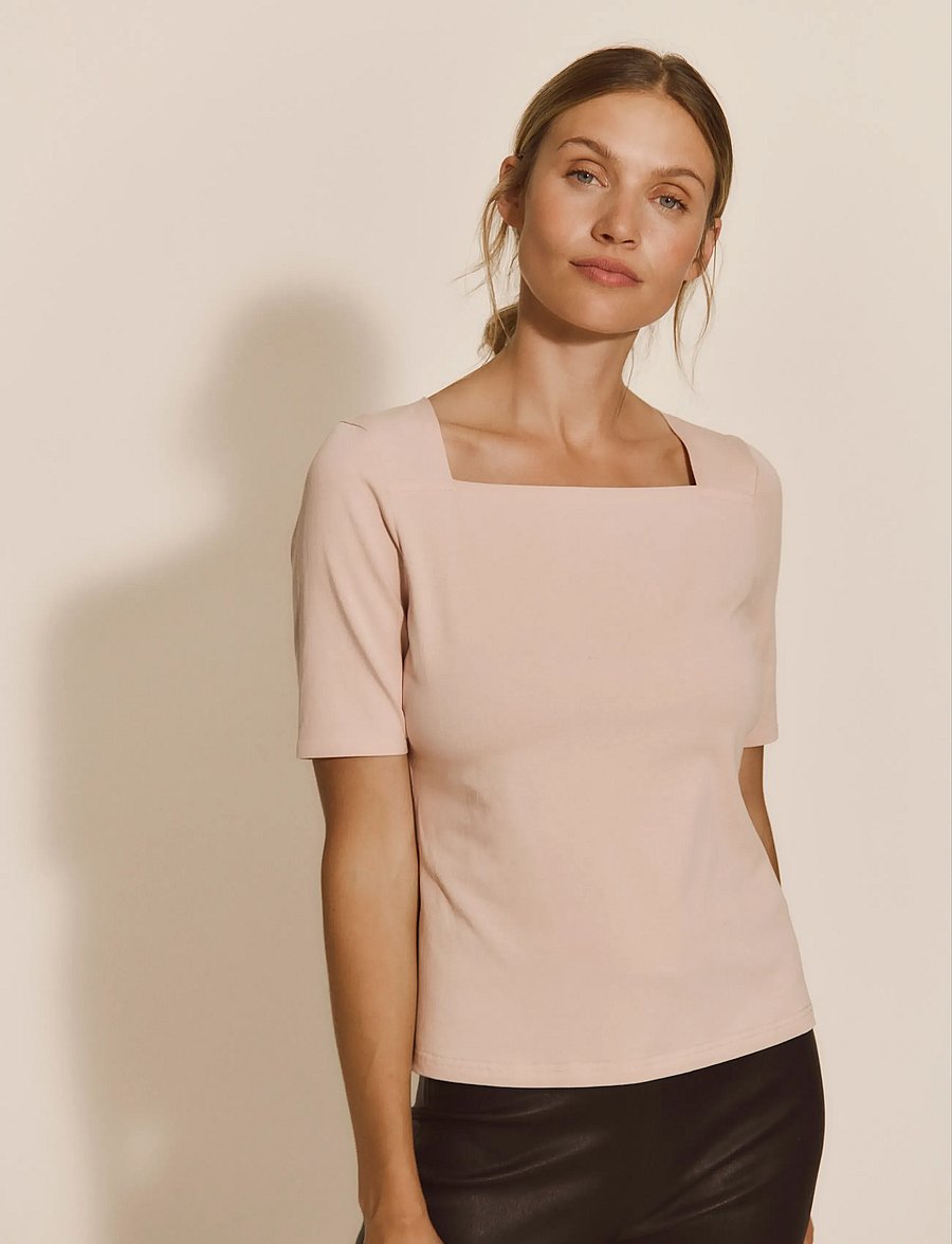 Rosemunde - RWNatali Organic Square 2/4 T-shirt - t-shirts - rose smoke - 0