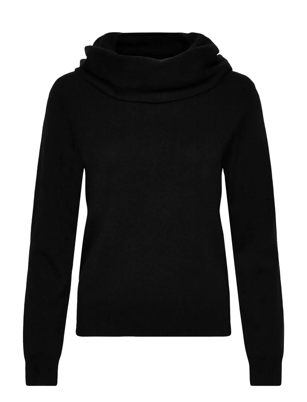 Rosemunde RWLaica Cashmere LS Waterfall Collar Pullover - Kleidung - BLACK / black
