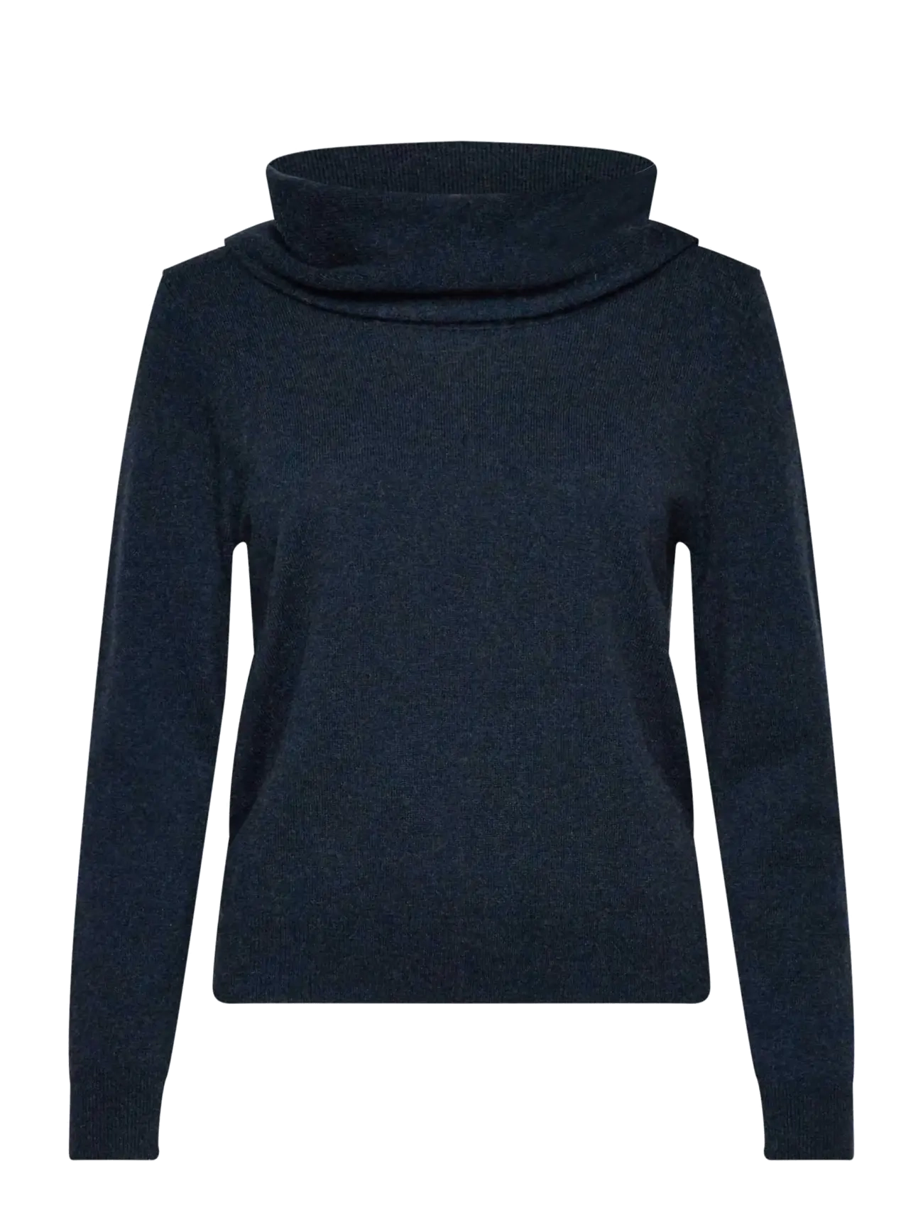 Rosemunde RWLaica Cashmere LS Waterfall Collar Pullover - Swetry - DARK NAVY MELANGE / navy