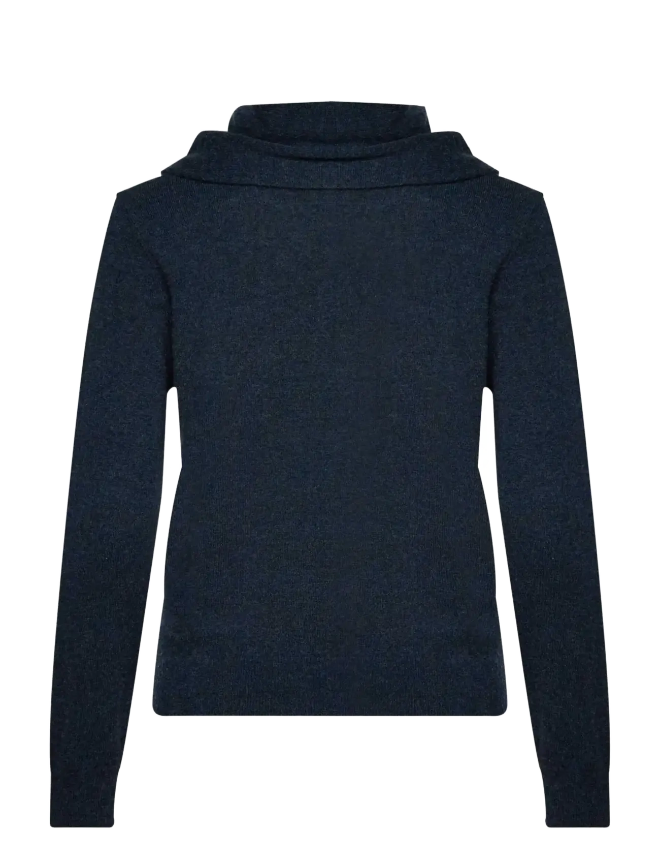 Rosemunde - RWLaica Cashmere LS Waterfall Collar Pullover - cashmere - dark navy melange - 1