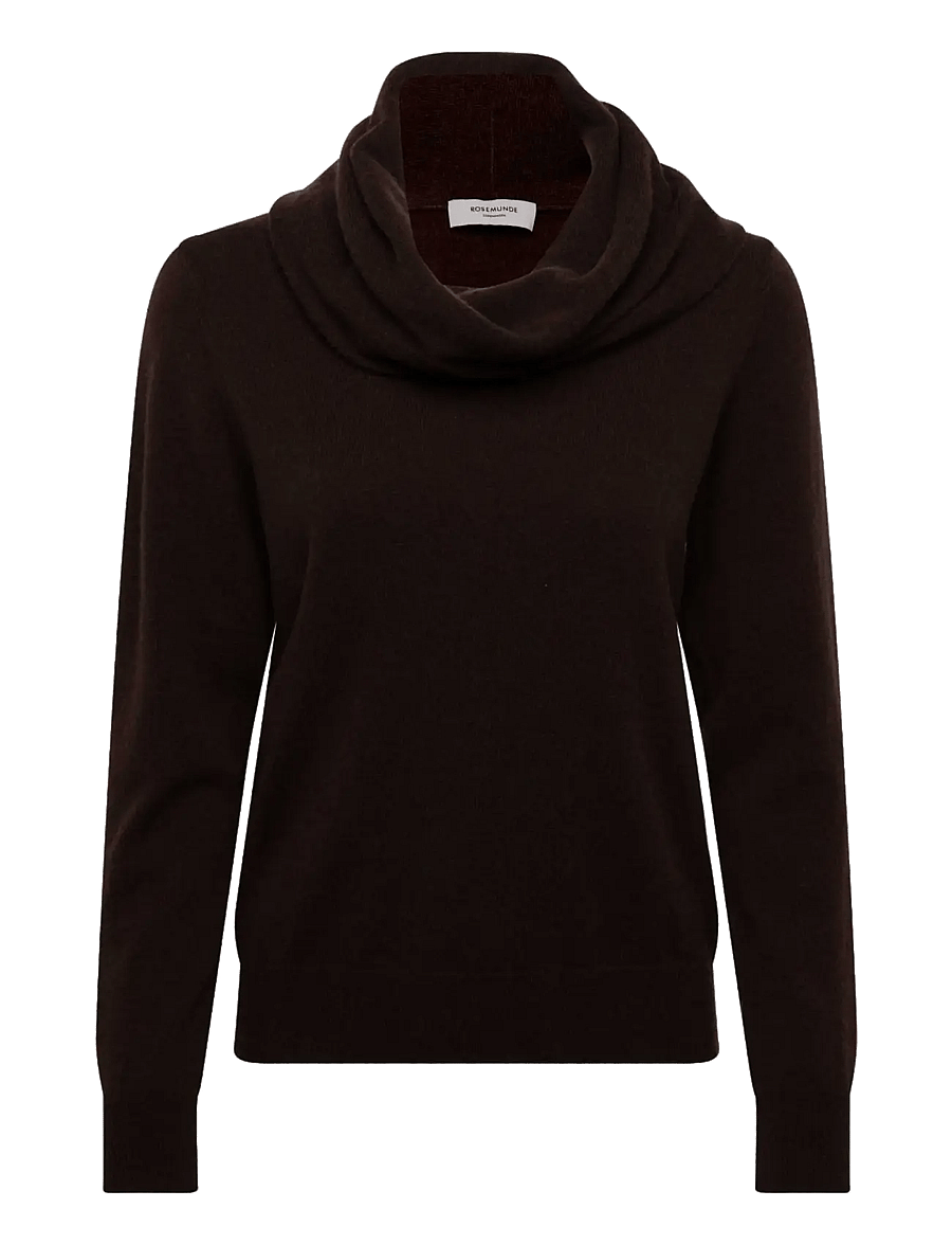 Rosemunde - RWLaica Cashmere LS Waterfall Collar Pullover - kašmiir - mole - 1