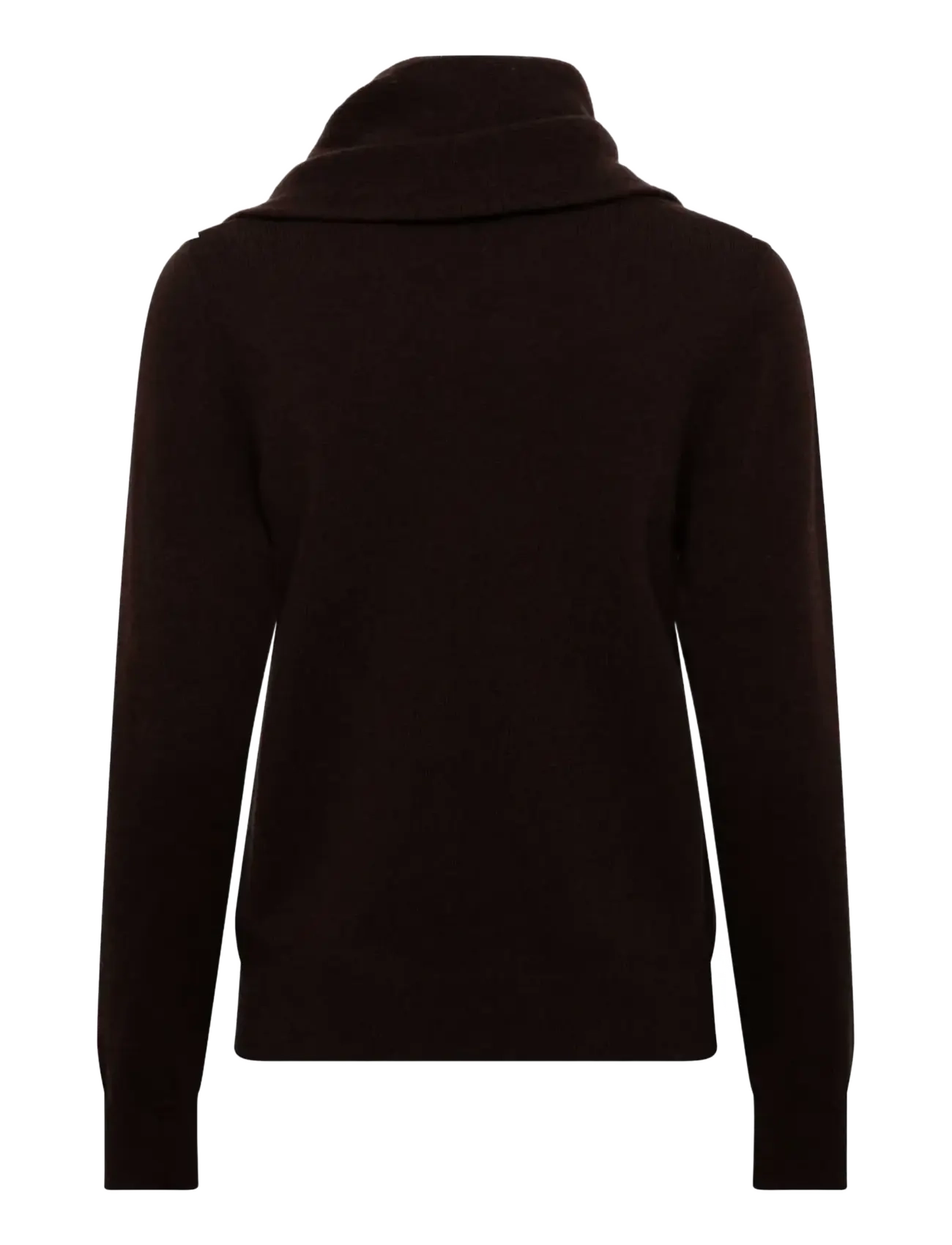 Rosemunde - RWLaica Cashmere LS Waterfall Collar Pullover - cashmere - mole - 2