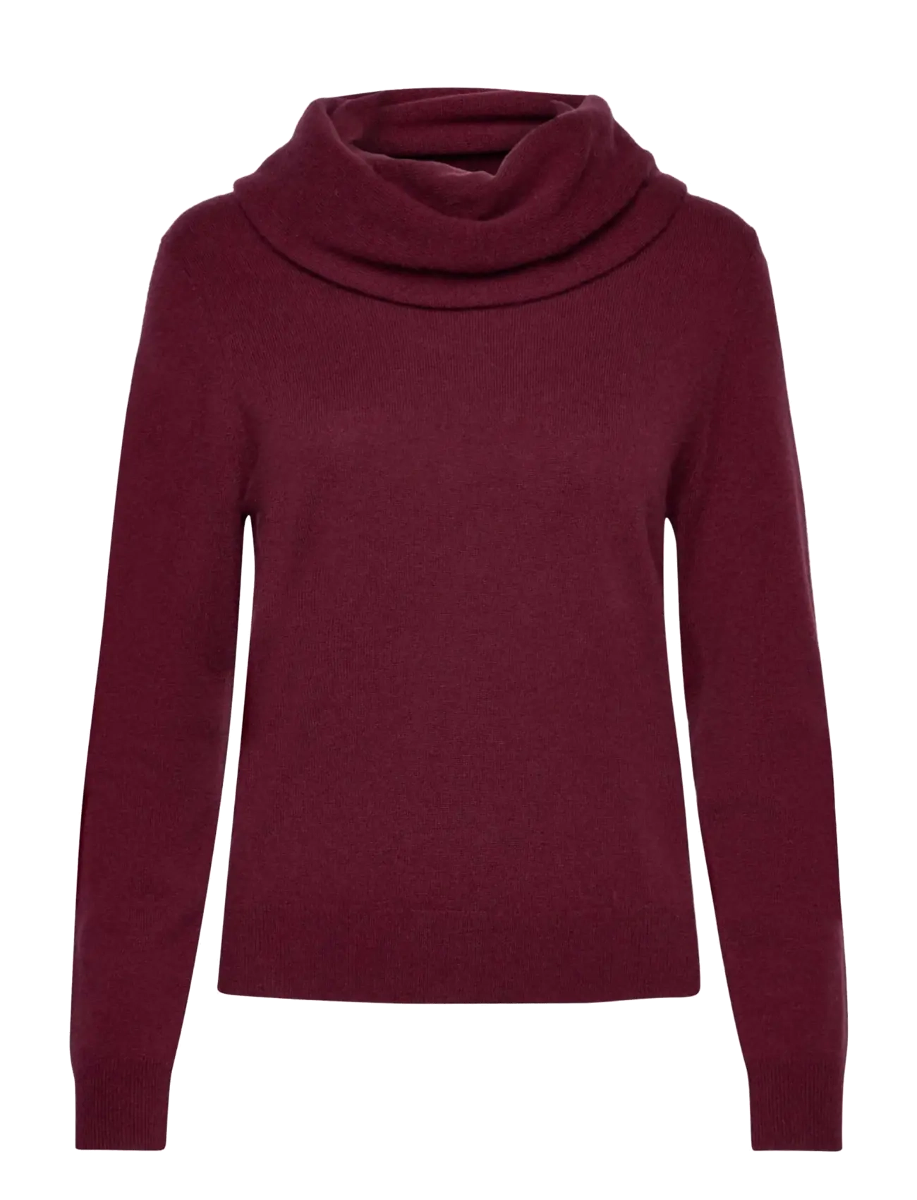 Rosemunde RWLaica Cashmere LS Waterfall Collar Pullover - Striktrøjer - WINDSOR WINE / burgundy