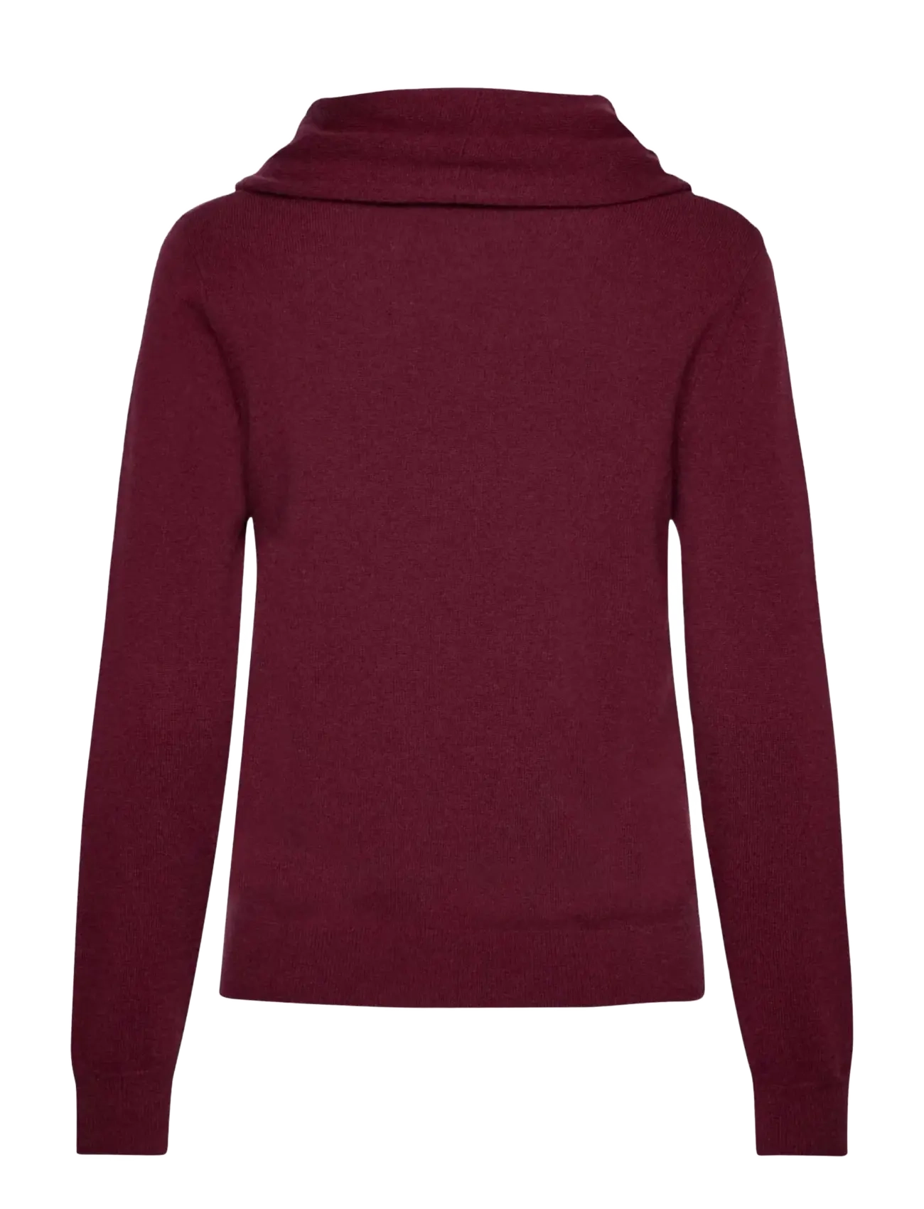 Rosemunde - RWLaica Cashmere LS Waterfall Collar Pullover - cashmere - windsor wine - 1