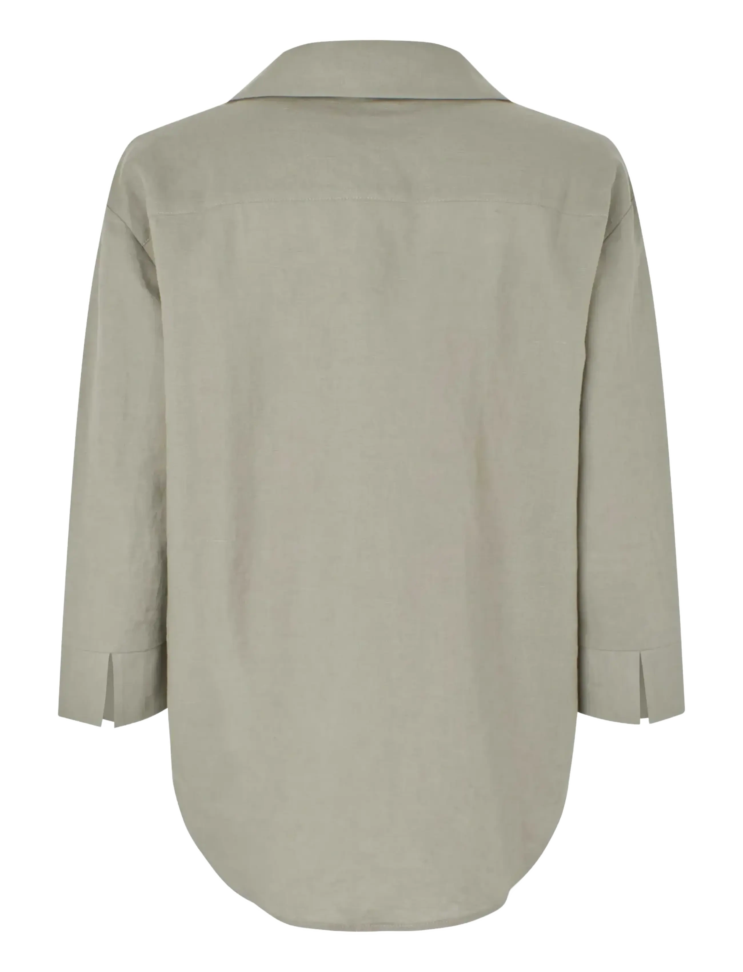 Rosemunde - RWEsther Linen 3/4 Sleeve Shirt - linased särgid - dried sage - 2