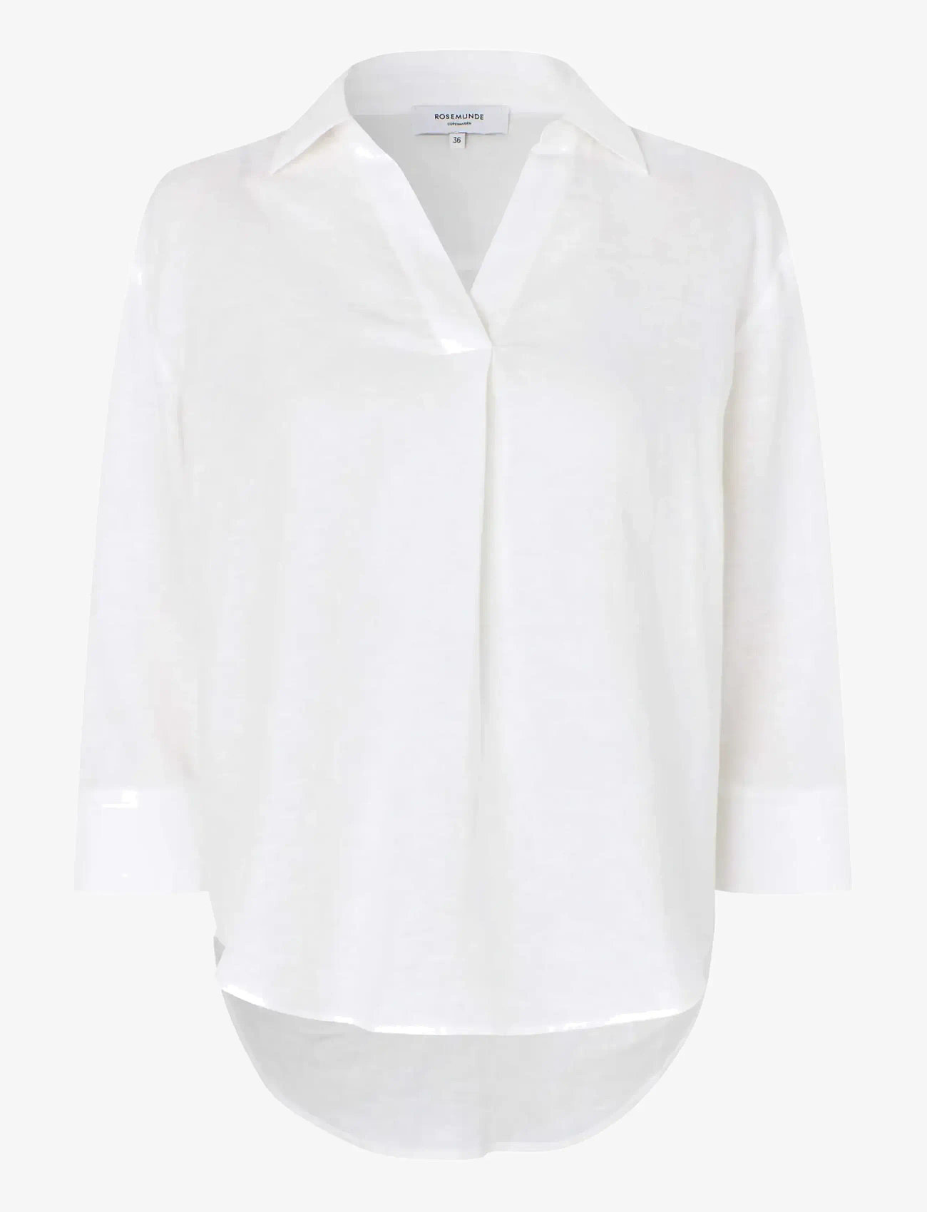 Rosemunde - RWEsther Linen 3/4 Sleeve Shirt - leinenhemden - new white - 1