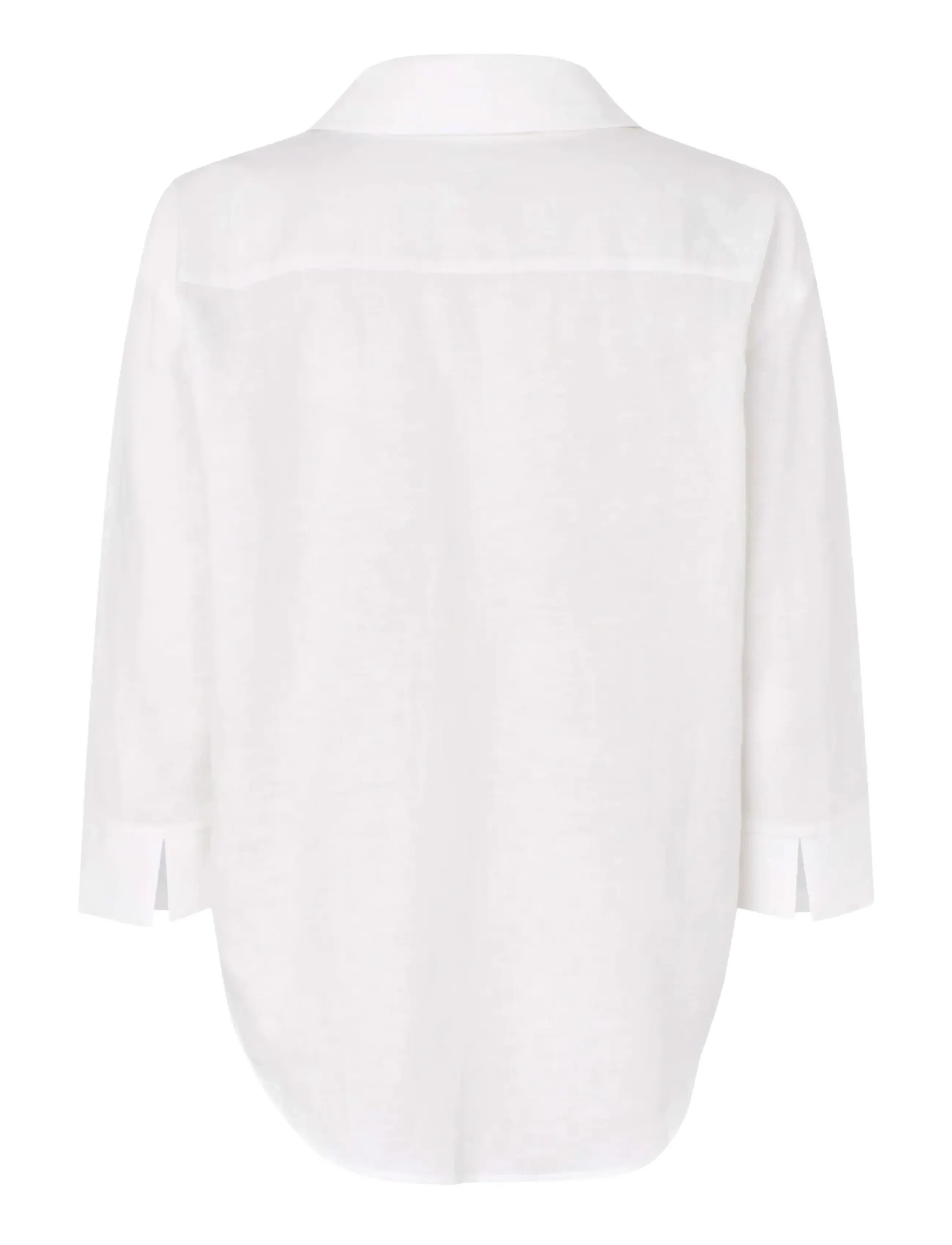 Rosemunde - RWEsther Linen 3/4 Sleeve Shirt - pellavakauluspaidat - new white - 2