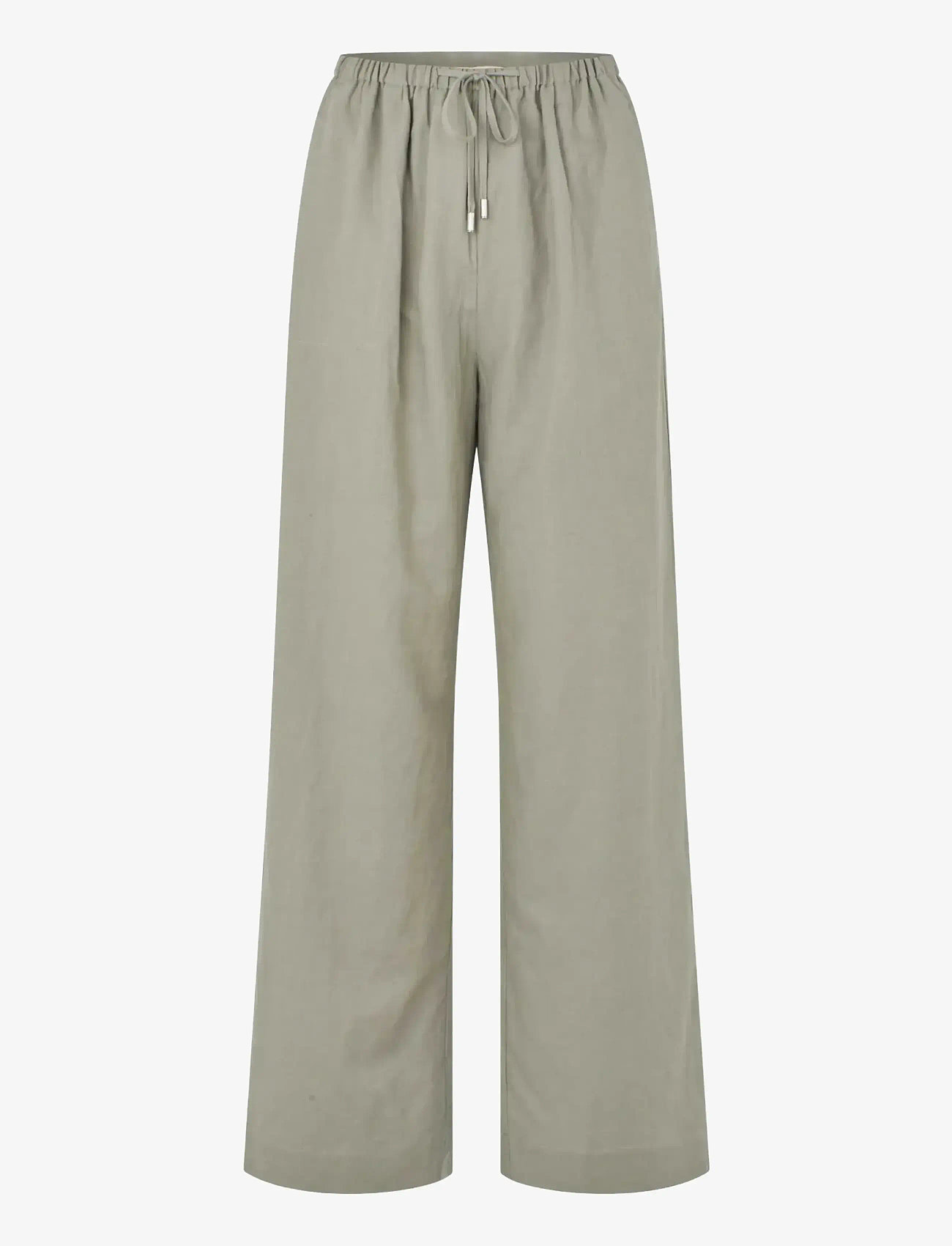 Rosemunde - RWEsther Linen Long Trousers - leinenhosen - dried sage - 0