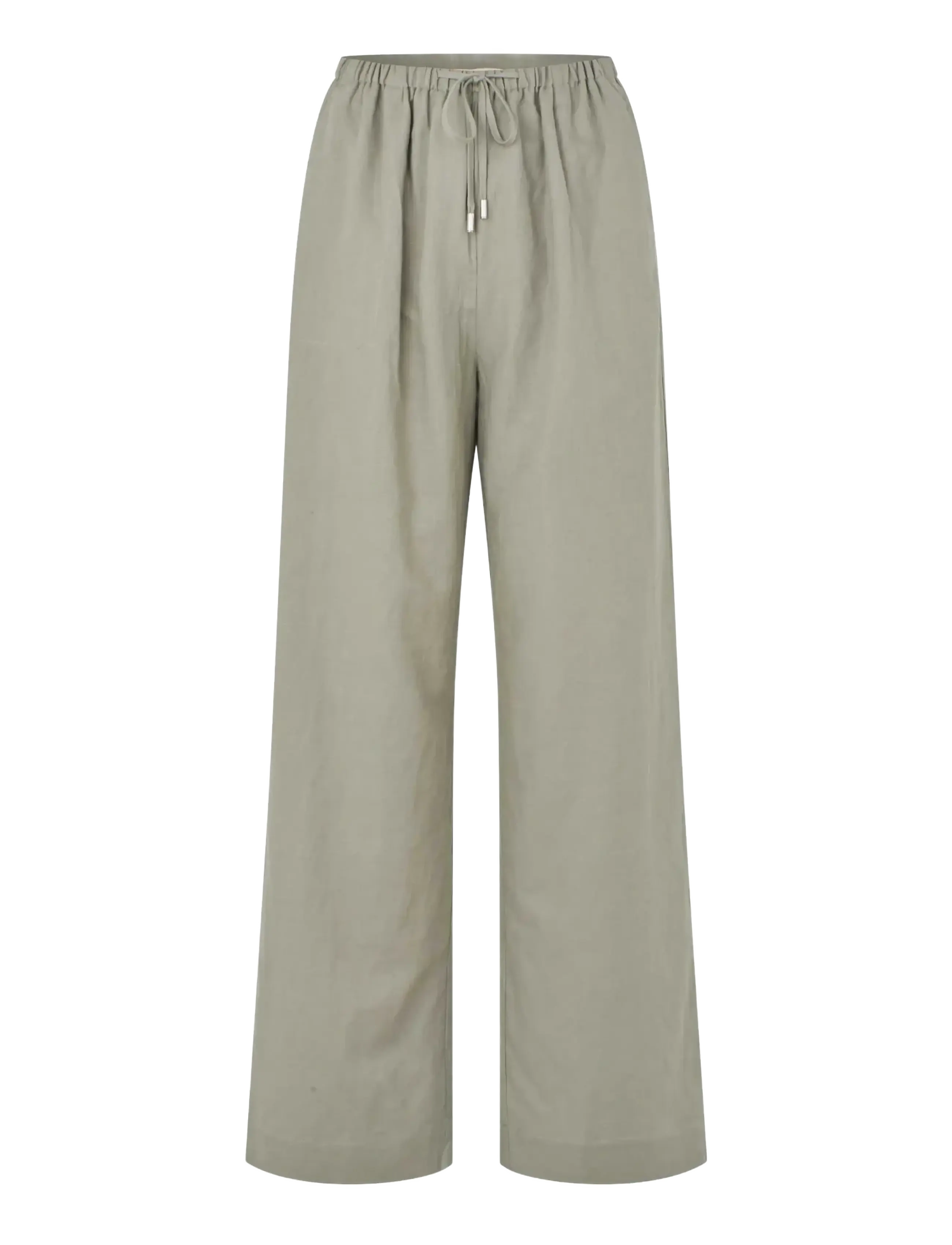 Rosemunde RWEsther Linen Long Trousers - Bukser - DRIED SAGE / khaki/green