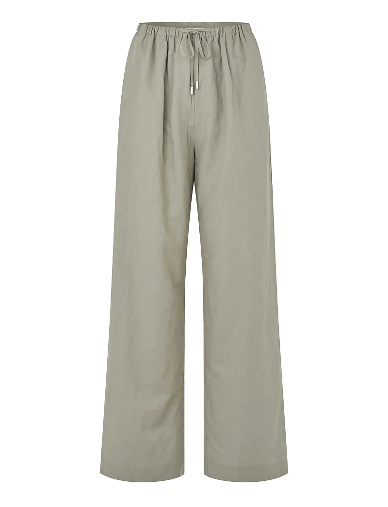 Rosemunde - RWEsther Linen Long Trousers - leinenhosen - dried sage - 0