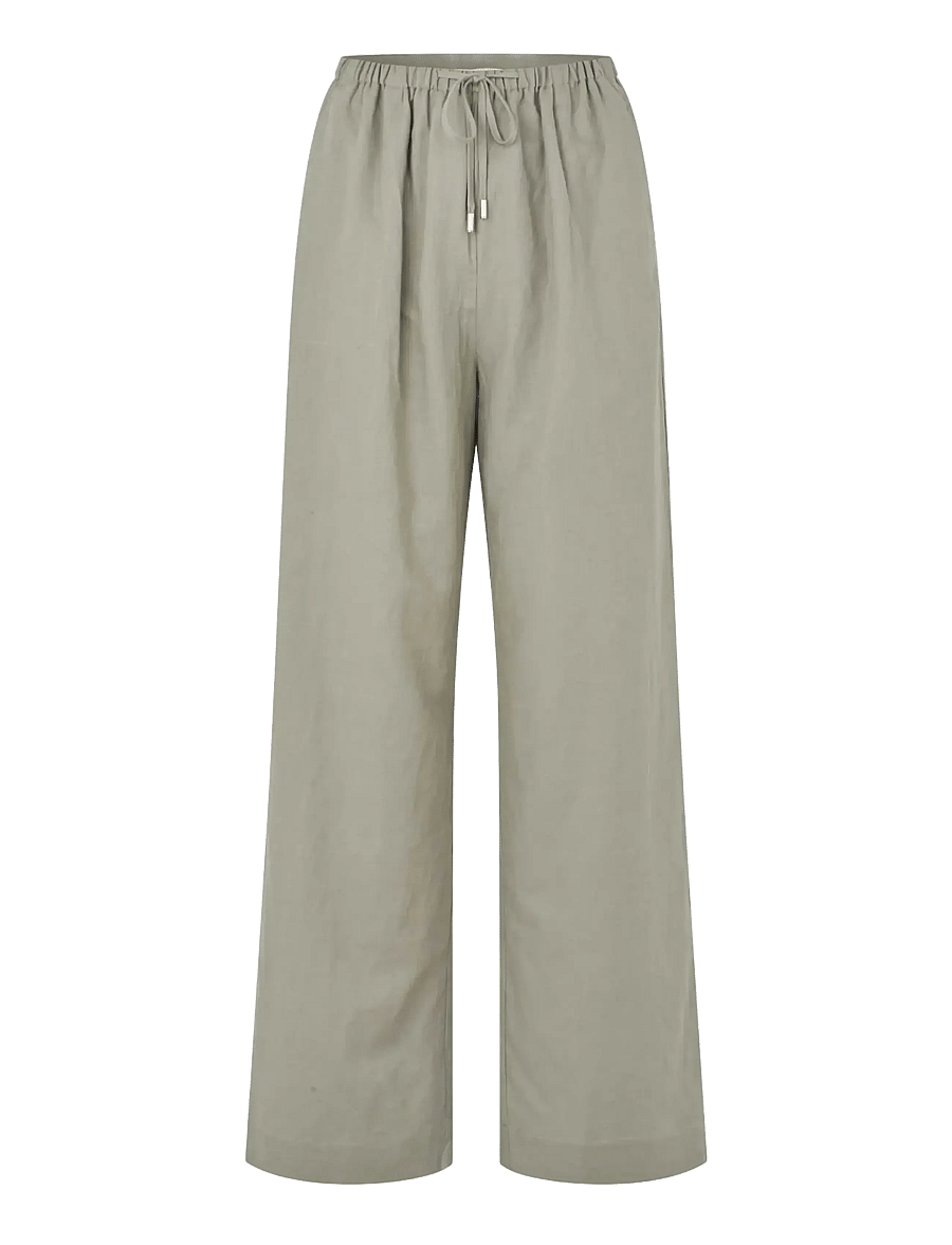 Rosemunde - RWEsther Linen Long Trousers - linased püksid - dried sage - 1