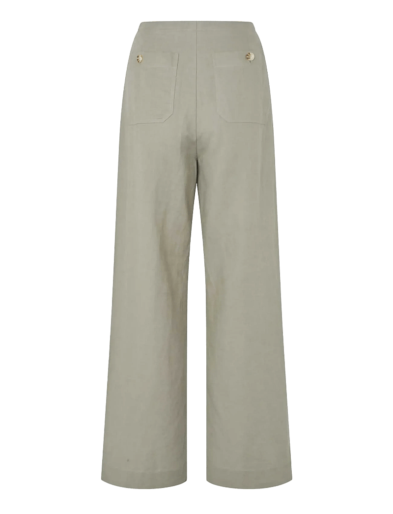 Rosemunde - RWEsther Linen Long Trousers - leinenhosen - dried sage - 1