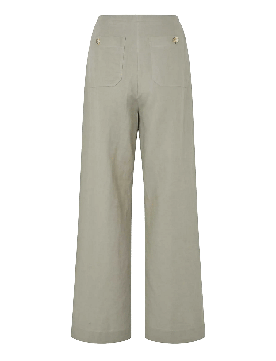 Rosemunde - RWEsther Linen Long Trousers - linased püksid - dried sage - 2
