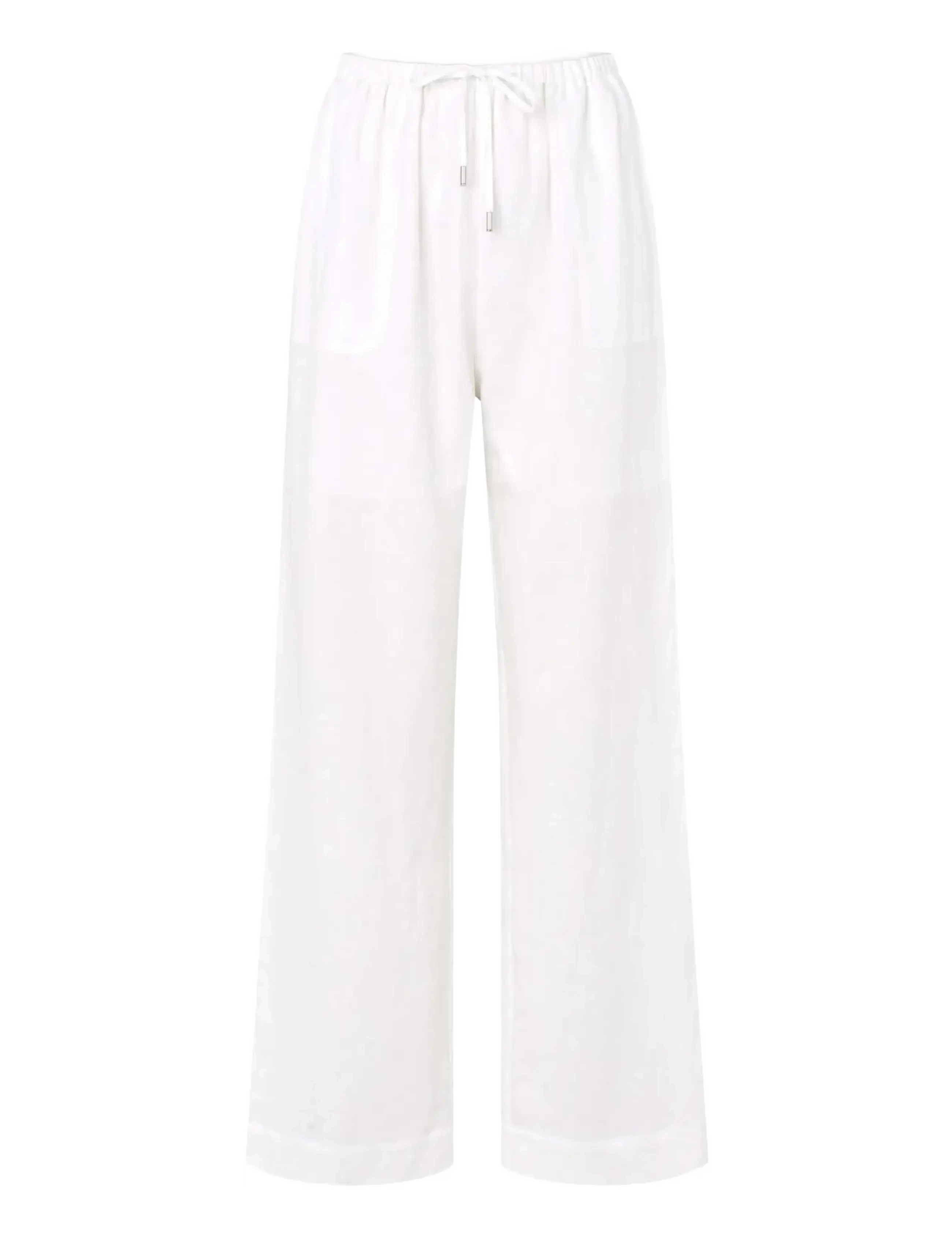 Rosemunde RWEsther Linen Long Trousers - Bukser - NEW WHITE / white