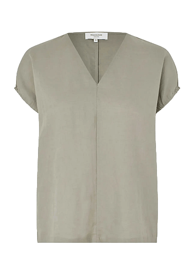 Esther Linen Capsleeve Top - KortæRmede Bluser