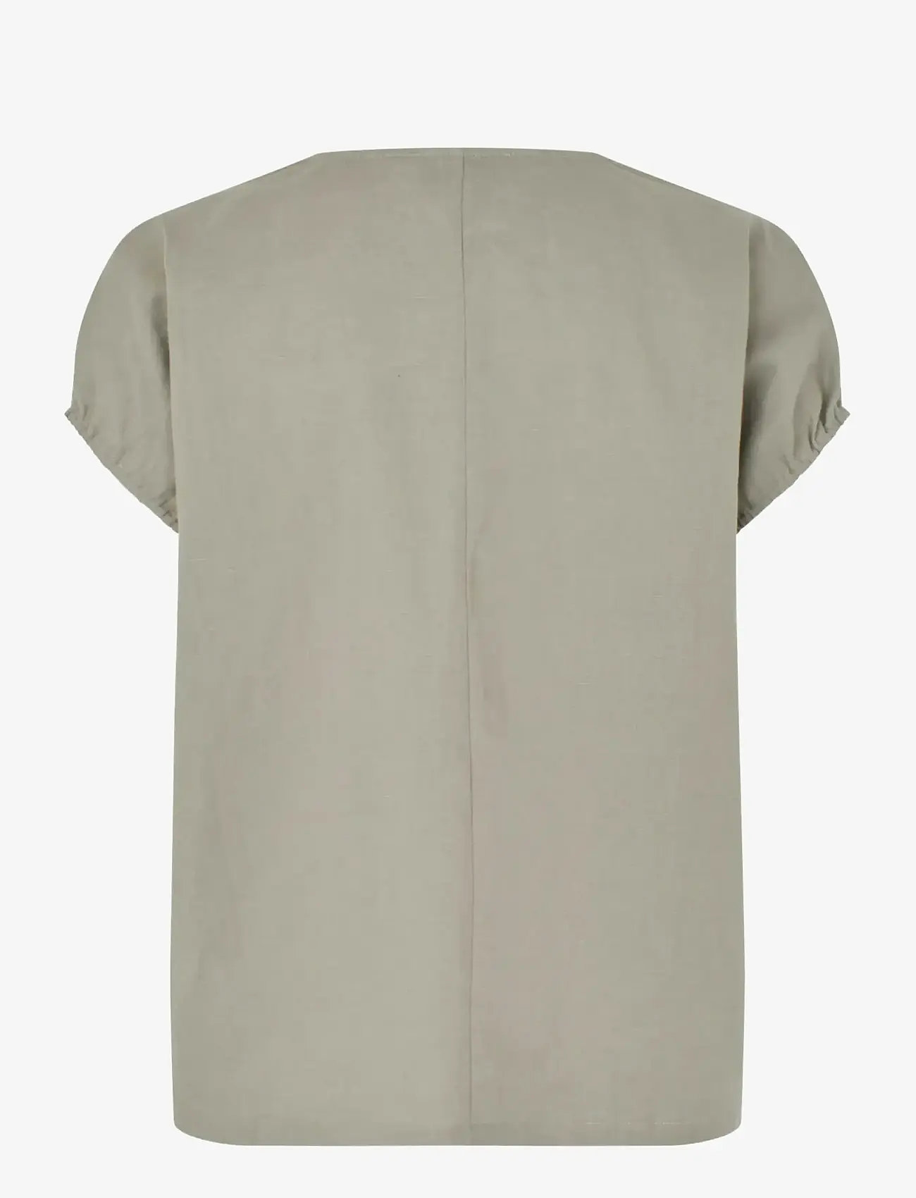 Rosemunde - RWEsther Linen Capsleeve Top - kurzämlige blusen - dried sage - 1