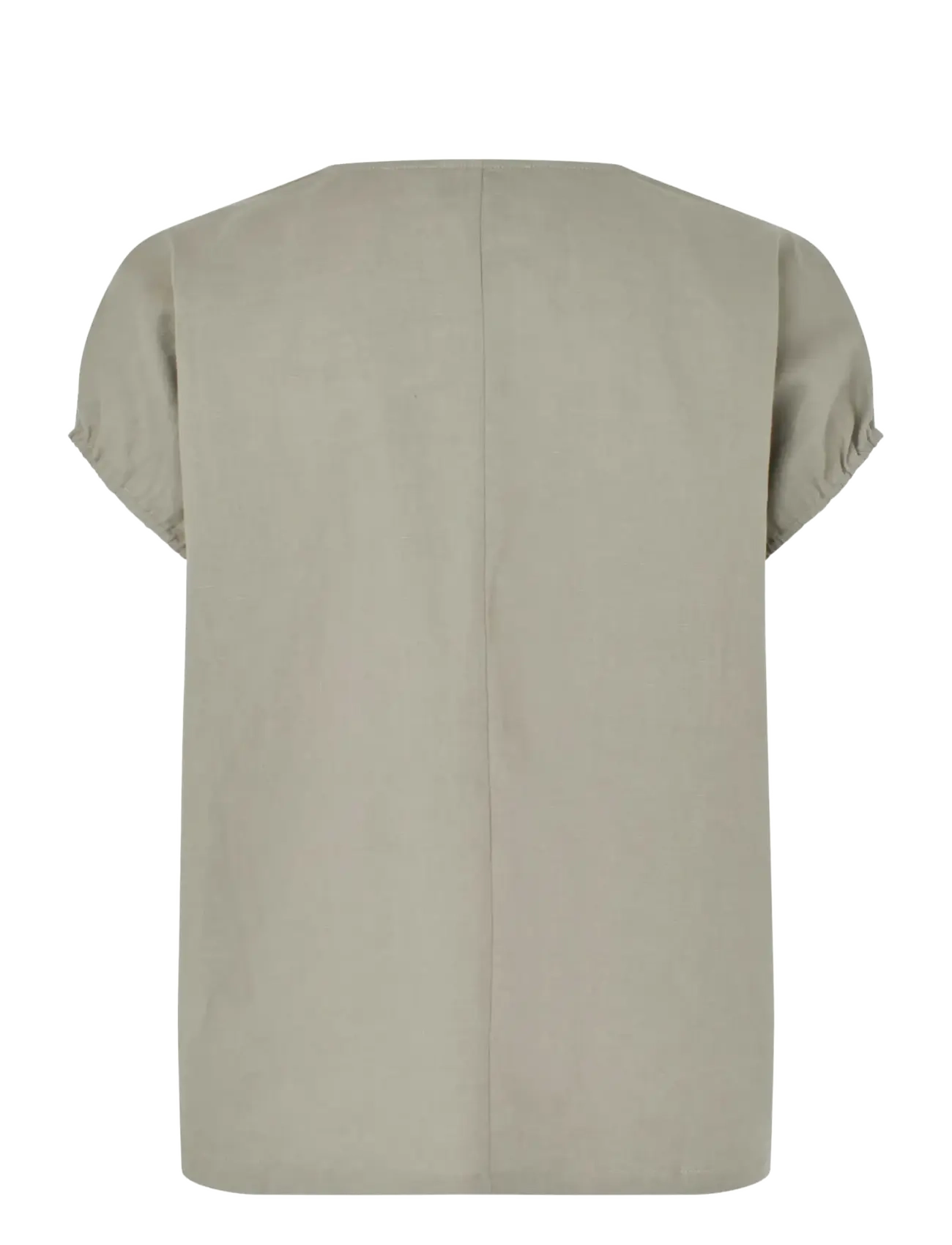 Rosemunde - RWEsther Linen Capsleeve Top - lühikeste varrukatega pluusid - dried sage - 2