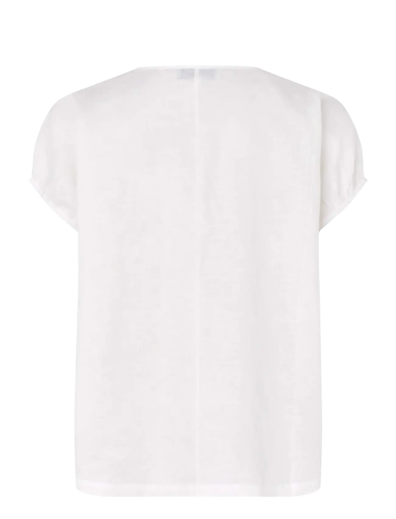 Rosemunde - RWEsther Linen Capsleeve Top - lühikeste varrukatega pluusid - new white - 2