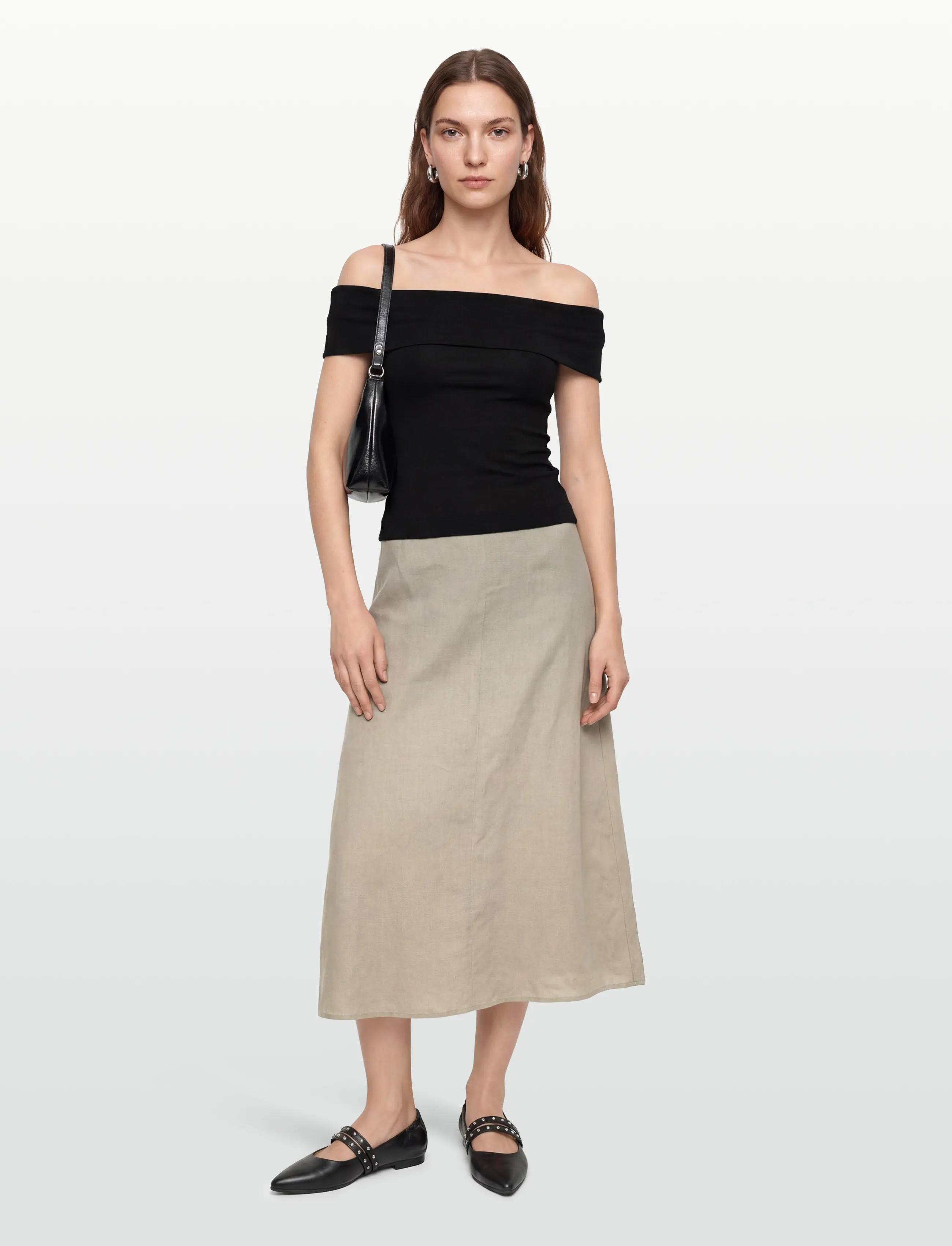 Rosemunde - RWEsther Linen Long Skirt - maxikjolar - dried sage - 0