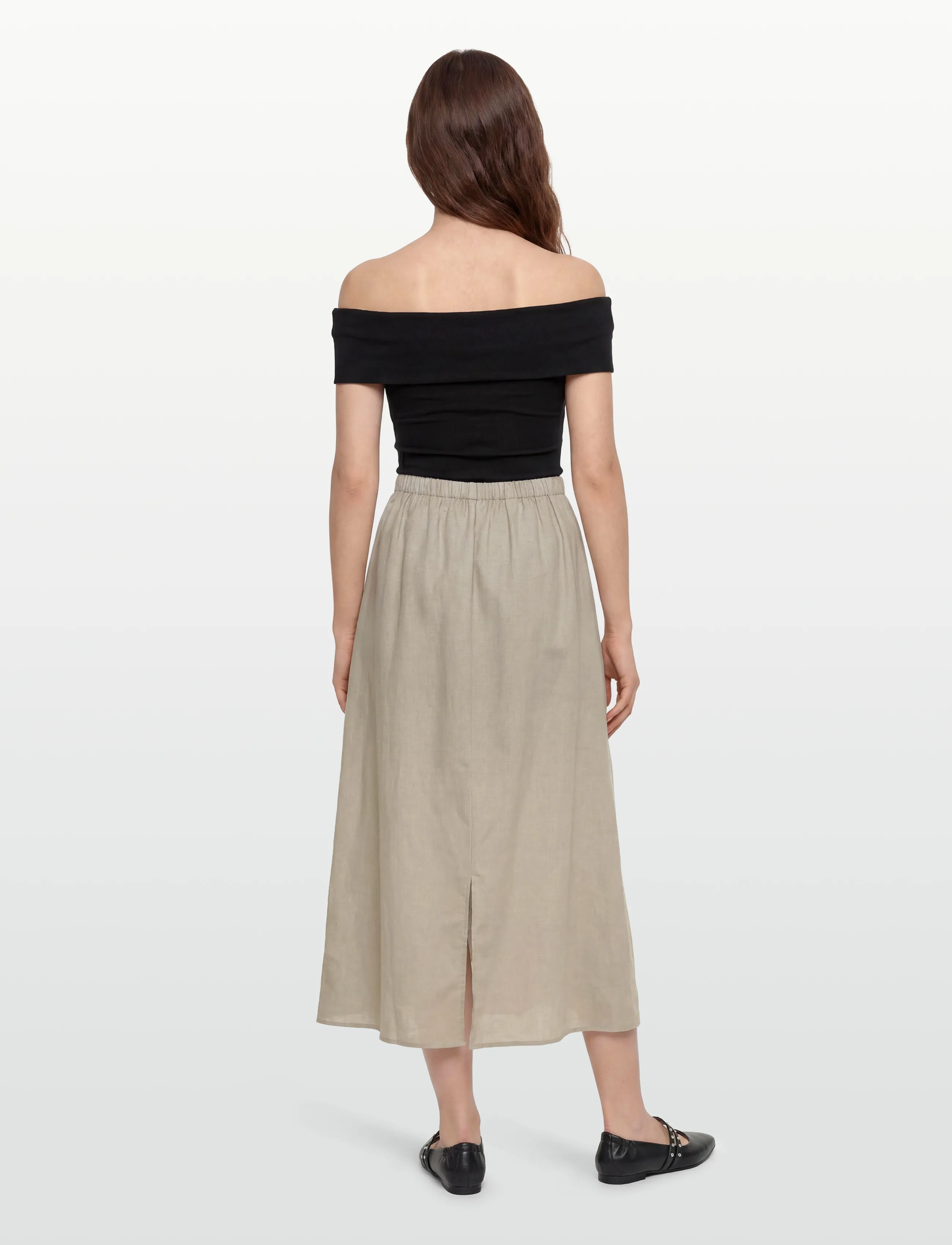 Rosemunde - RWEsther Linen Long Skirt - maxikjolar - dried sage - 3