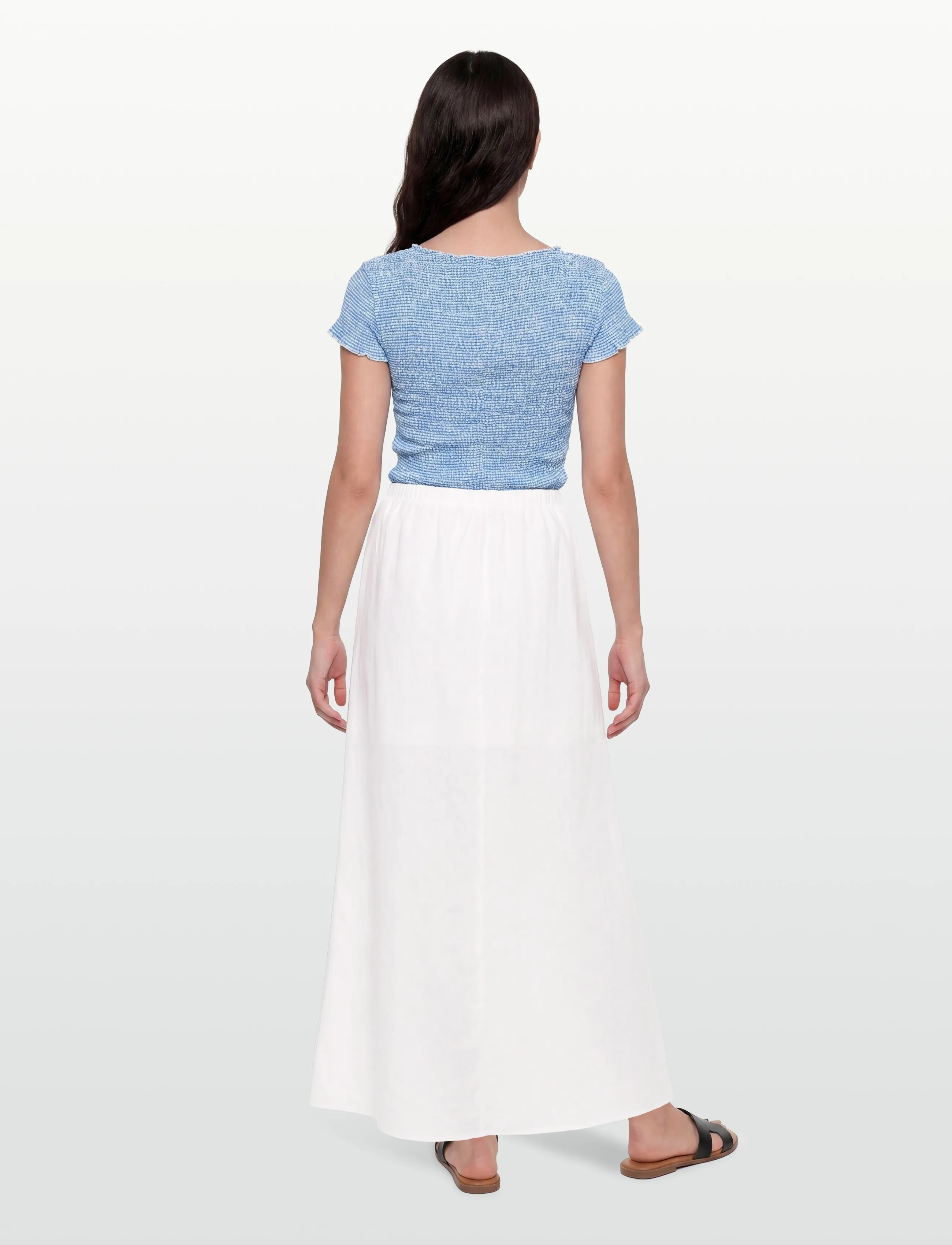 Rosemunde - RWEsther Linen Long Skirt - maxi röcke - new white - 4