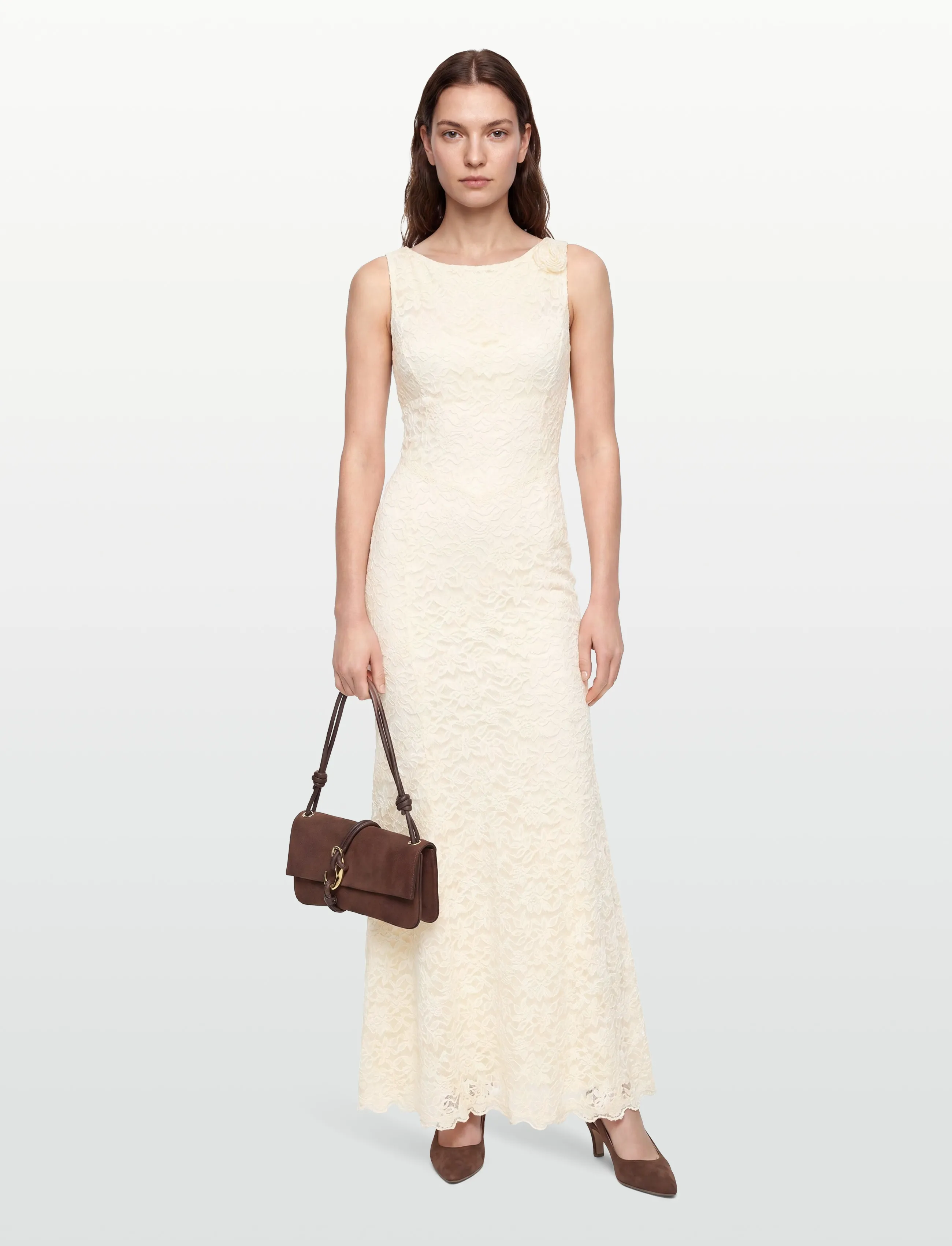 Rosemunde Rwdelicia Sl Boatneck Long Bridal Dress, L, Cream, Kjoler > Brudekjoler, Dame