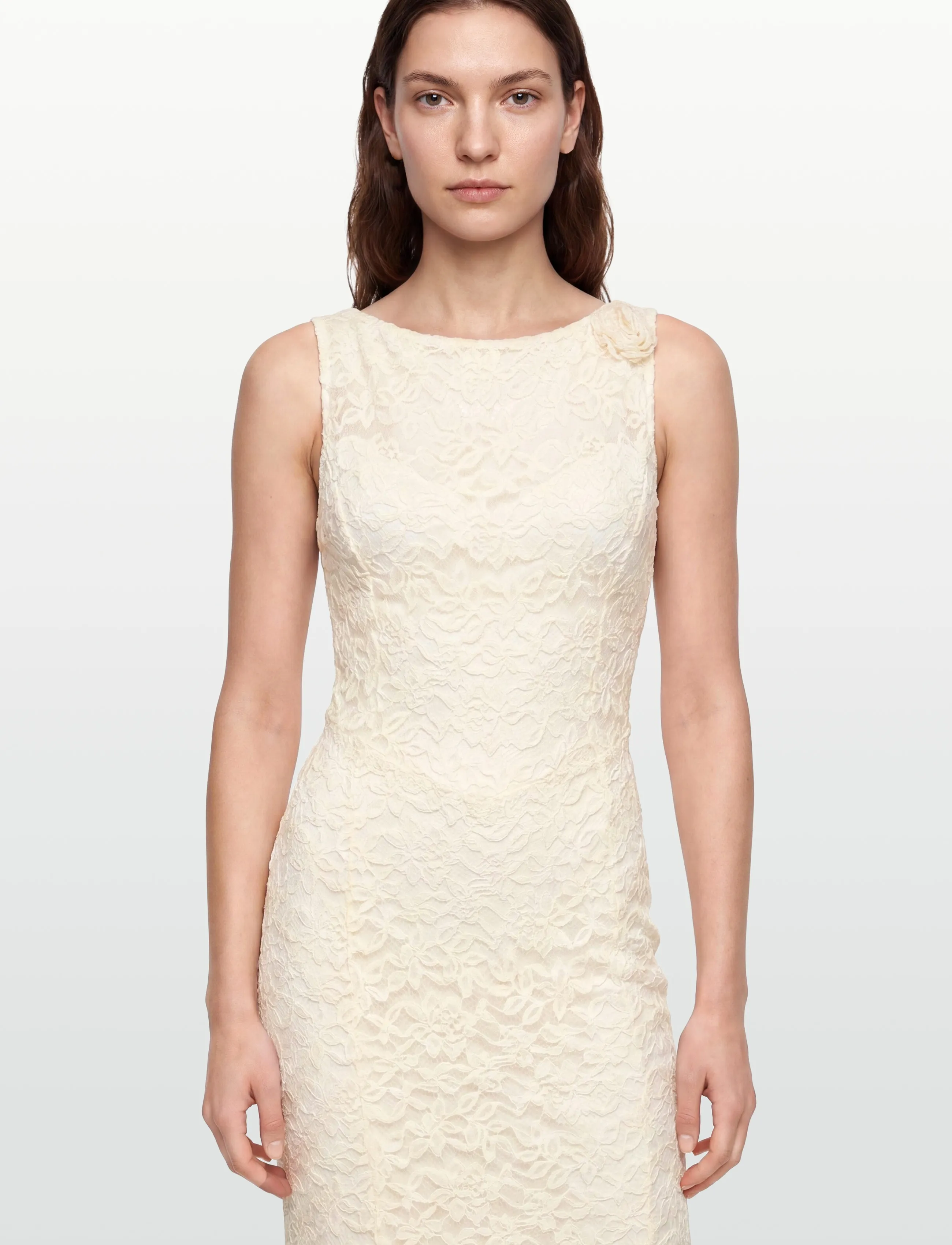 Rosemunde - RWDelicia SL Boatneck Long Bridal Dress - robes de dentelle - ivory - 3