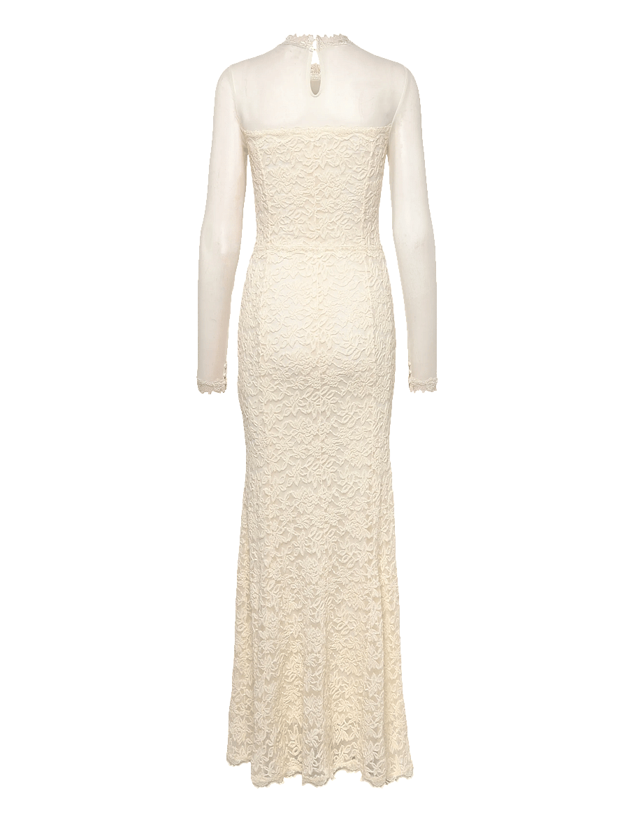 Rosemunde - RWDelicia LS T-neck Long Bridal Dress - pitskleidid - ivory - 1