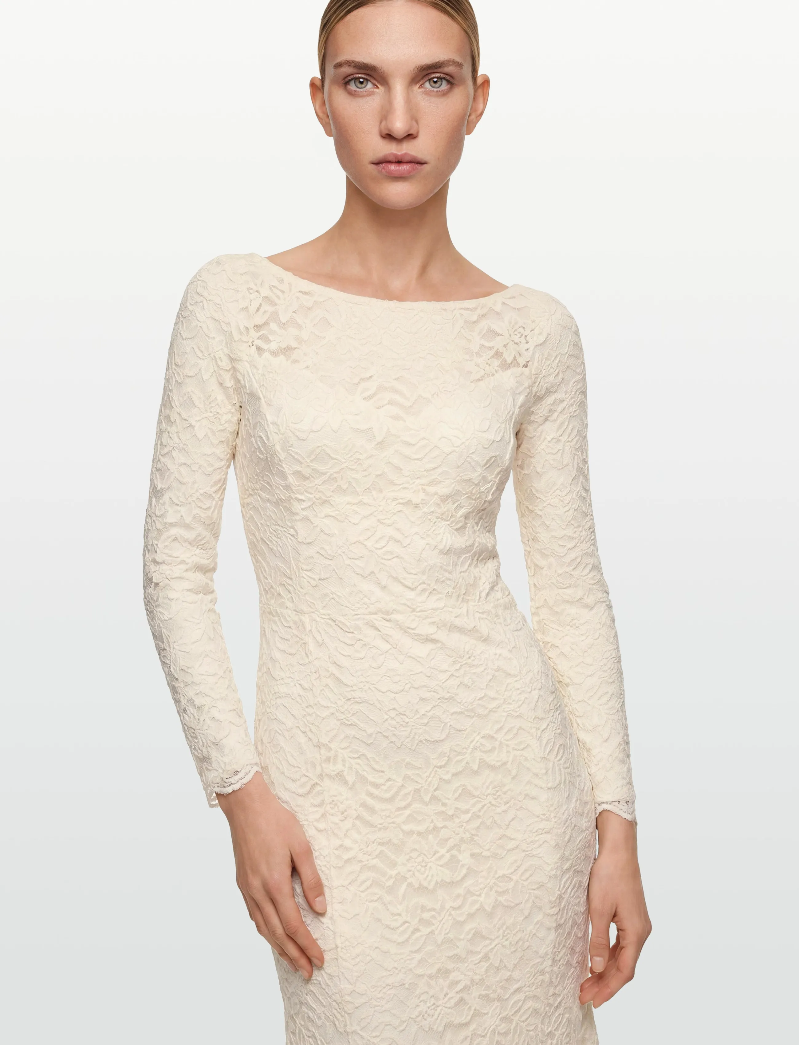 Rosemunde - RWDelicia Off-Shoulder LS Long Brid - spitzenkleider - ivory - 3