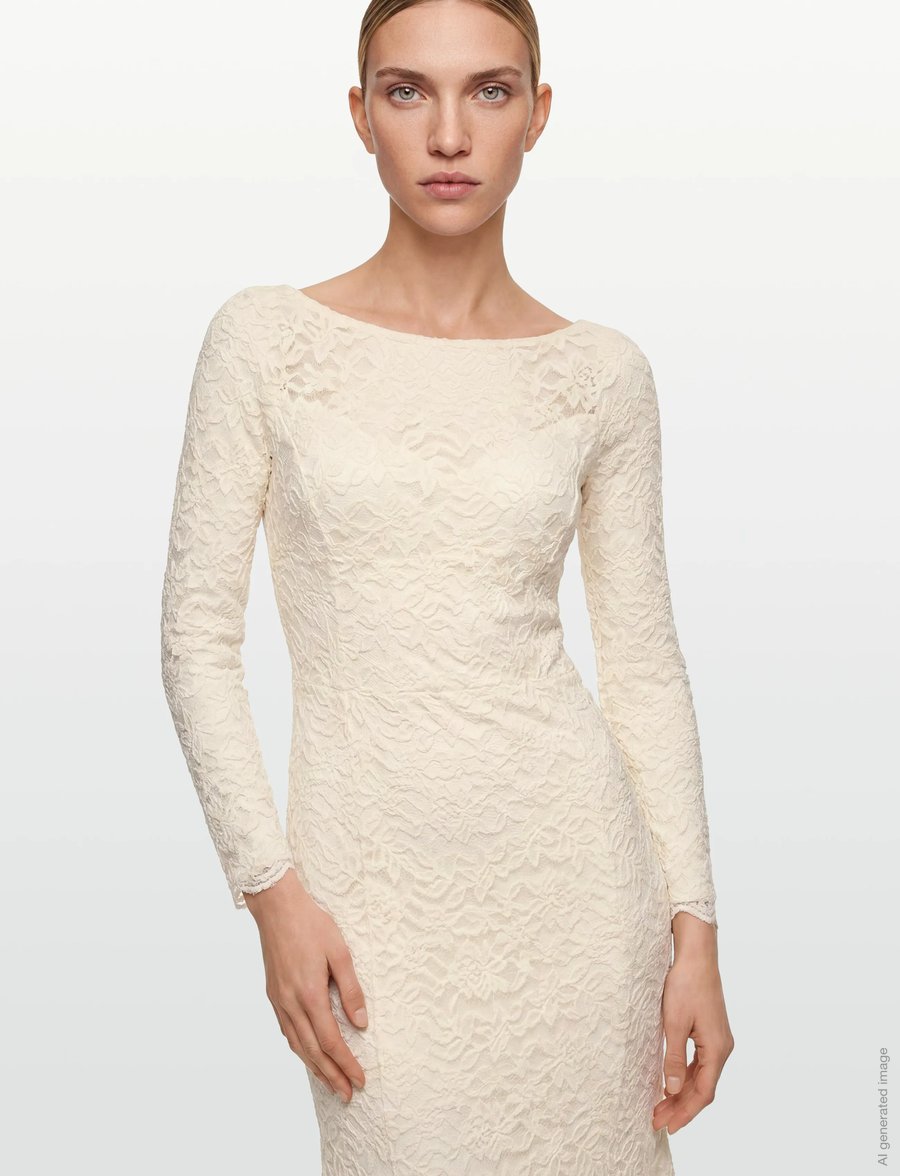 Rosemunde - RWDelicia Off-Shoulder LS Long Brid - spitzenkleider - ivory - 3
