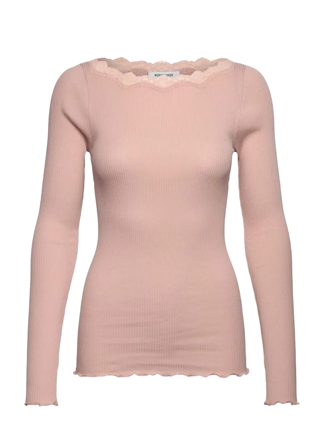 Rosemunde RWBaybay LS Boatneck Lace T-shirt - T-Shirts & Tops - ROSE SMOKE / pink/rose