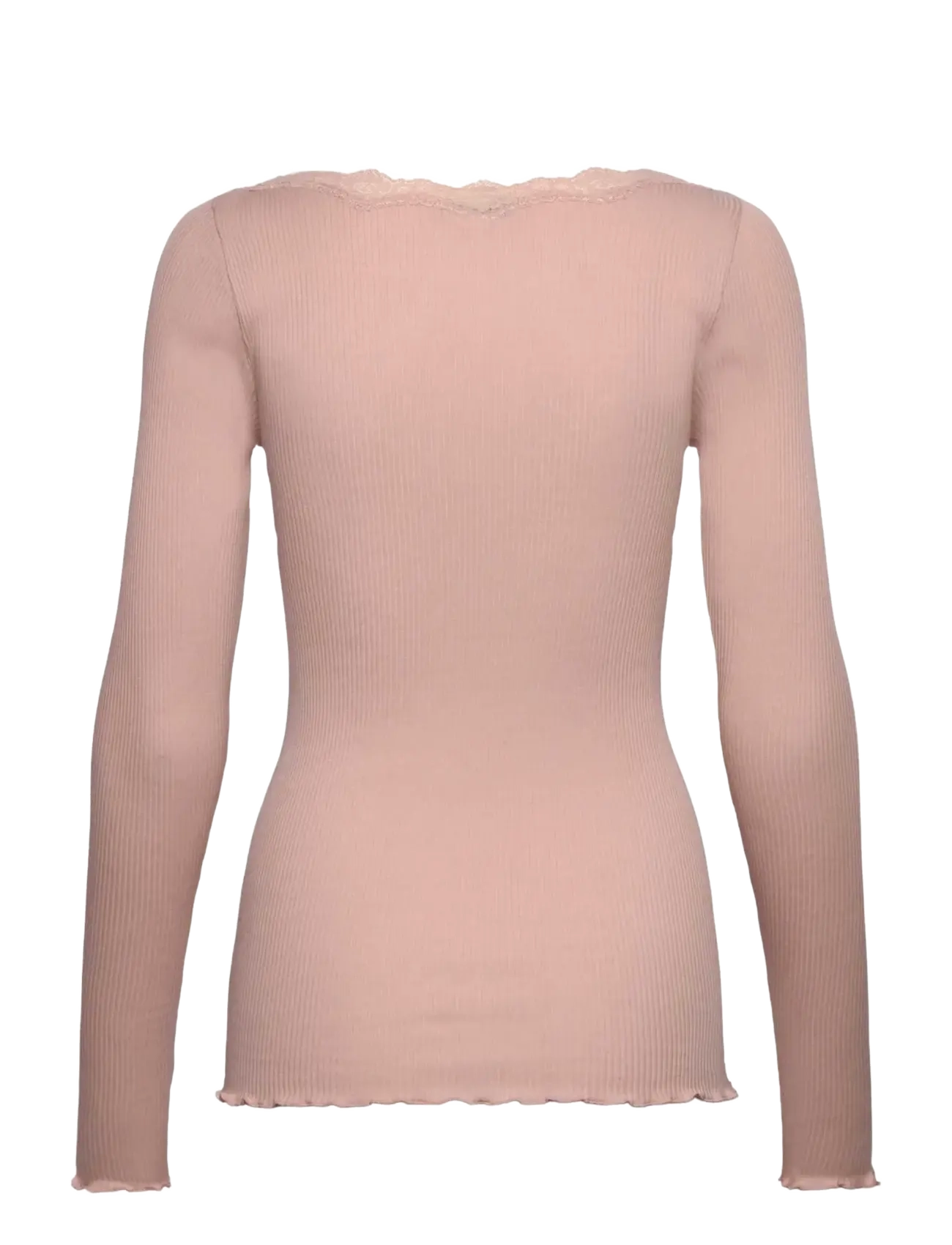 Rosemunde - RWBaybay LS Boatneck Lace T-shirt - langærmede toppe - rose smoke - 1
